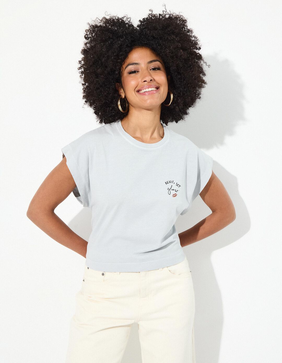 T-shirt, Mulher, Cinzento