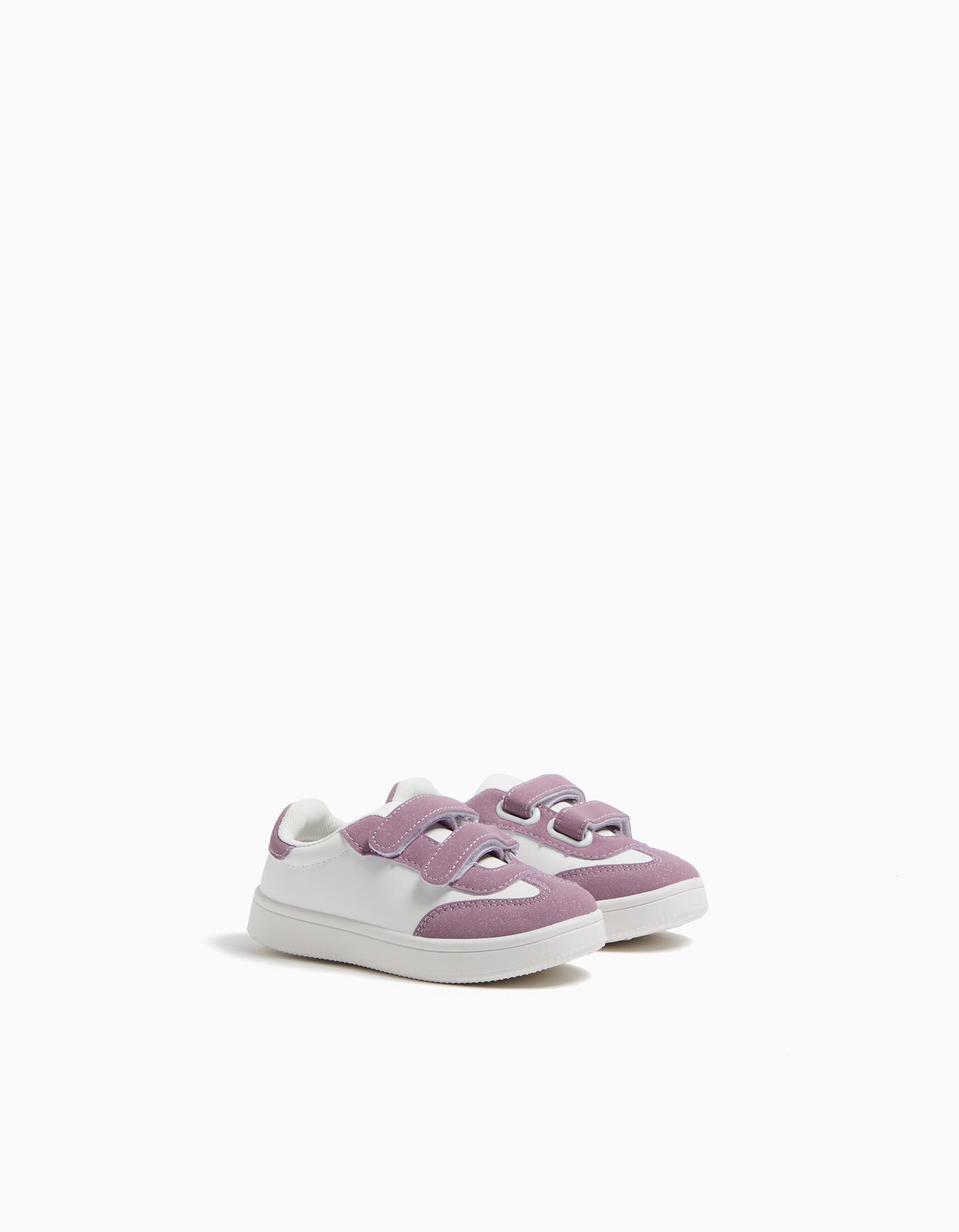 Comprar Online Sapatilhas Contraste Tiras Autoaderentes, Menina, Lil&aacute;s