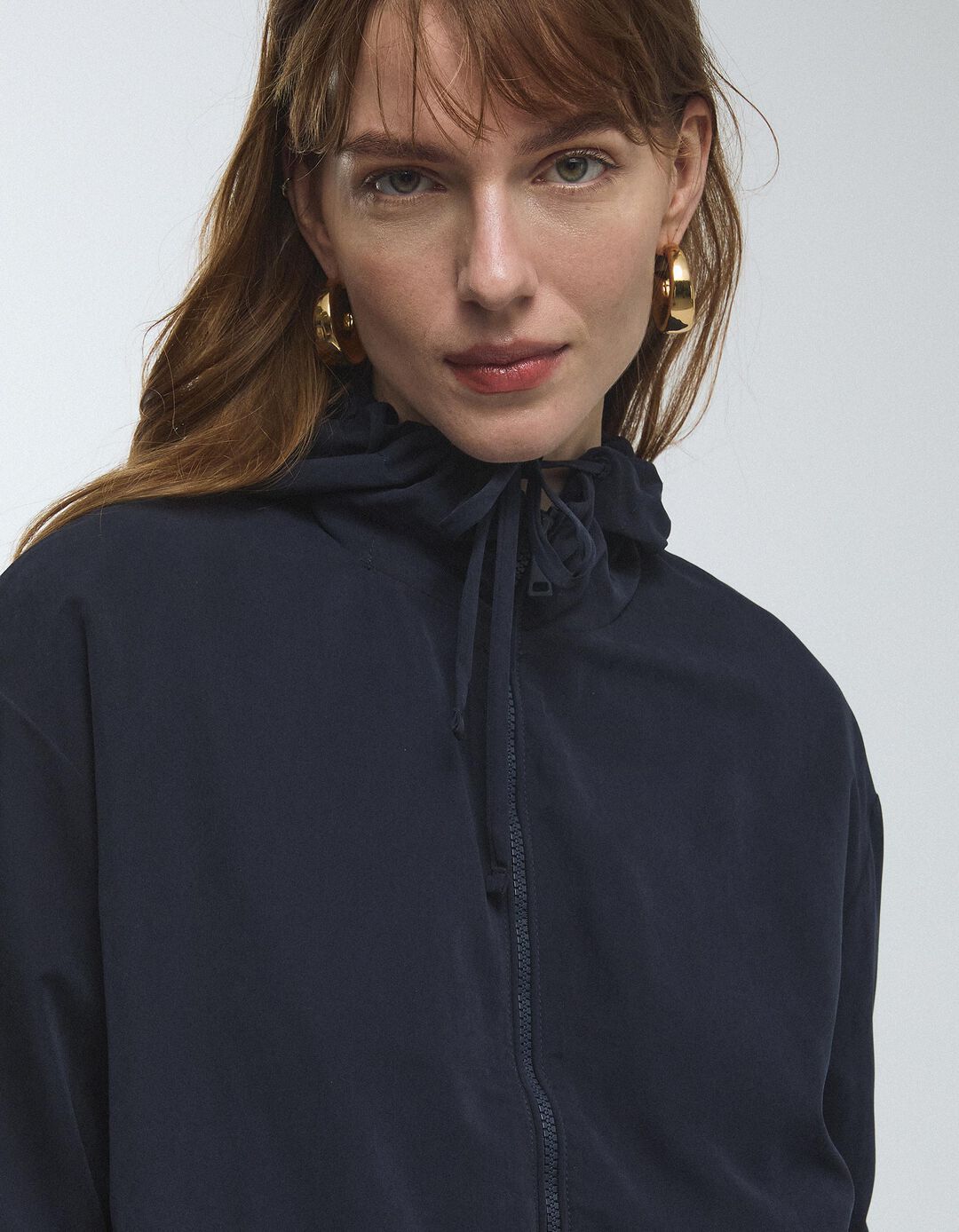 Parka, Mulher, Azul Escuro