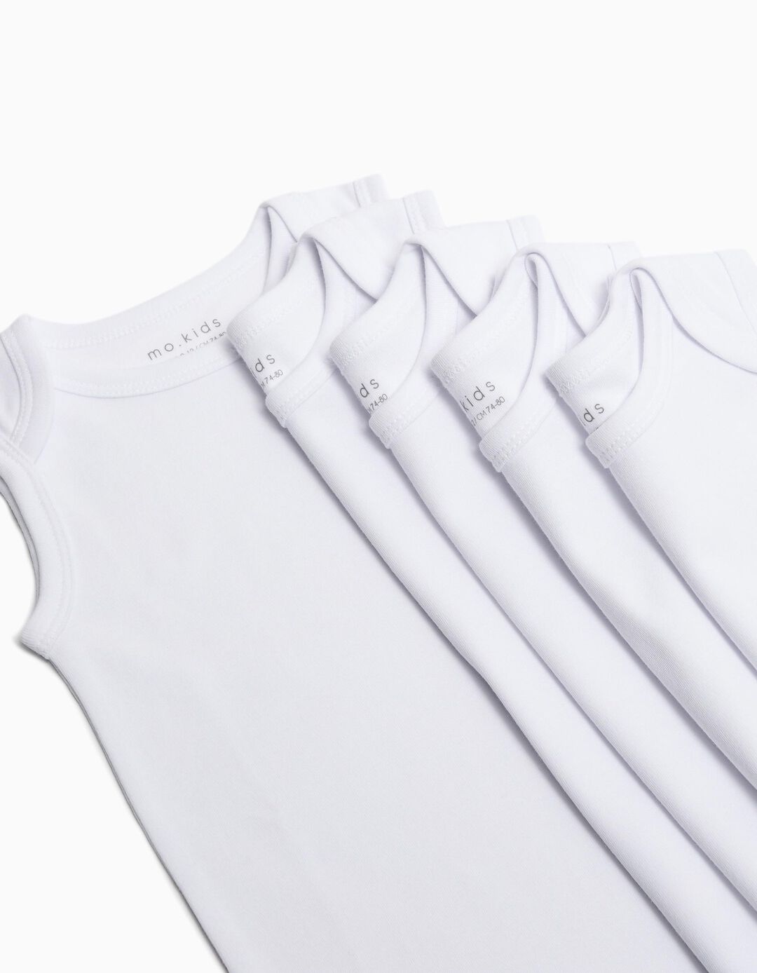 Pack 5 Bodies Alças, Menino, Branco 