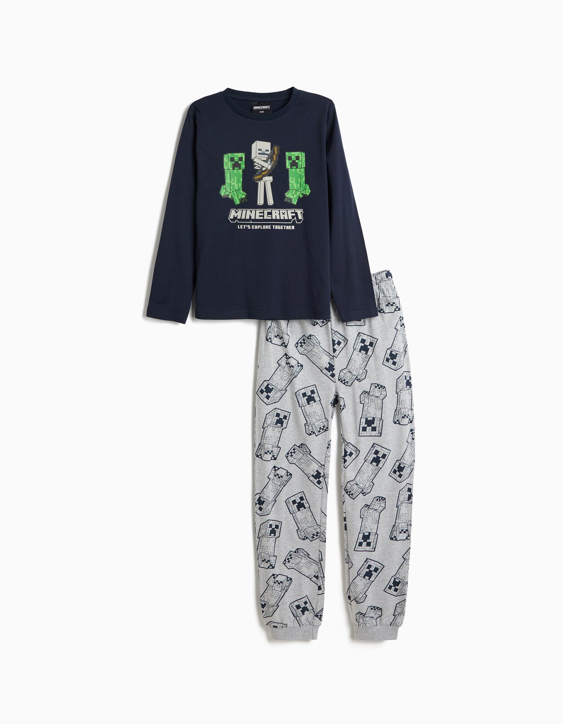 Comprar Online Pijama Jersey 'Minecraft', Menino, Azul Escuro