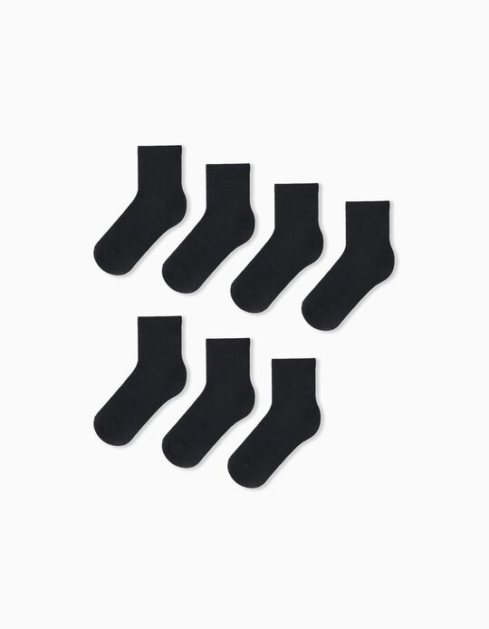 Comprar Online Pack 7 Pares de Meias, Criança, Preto