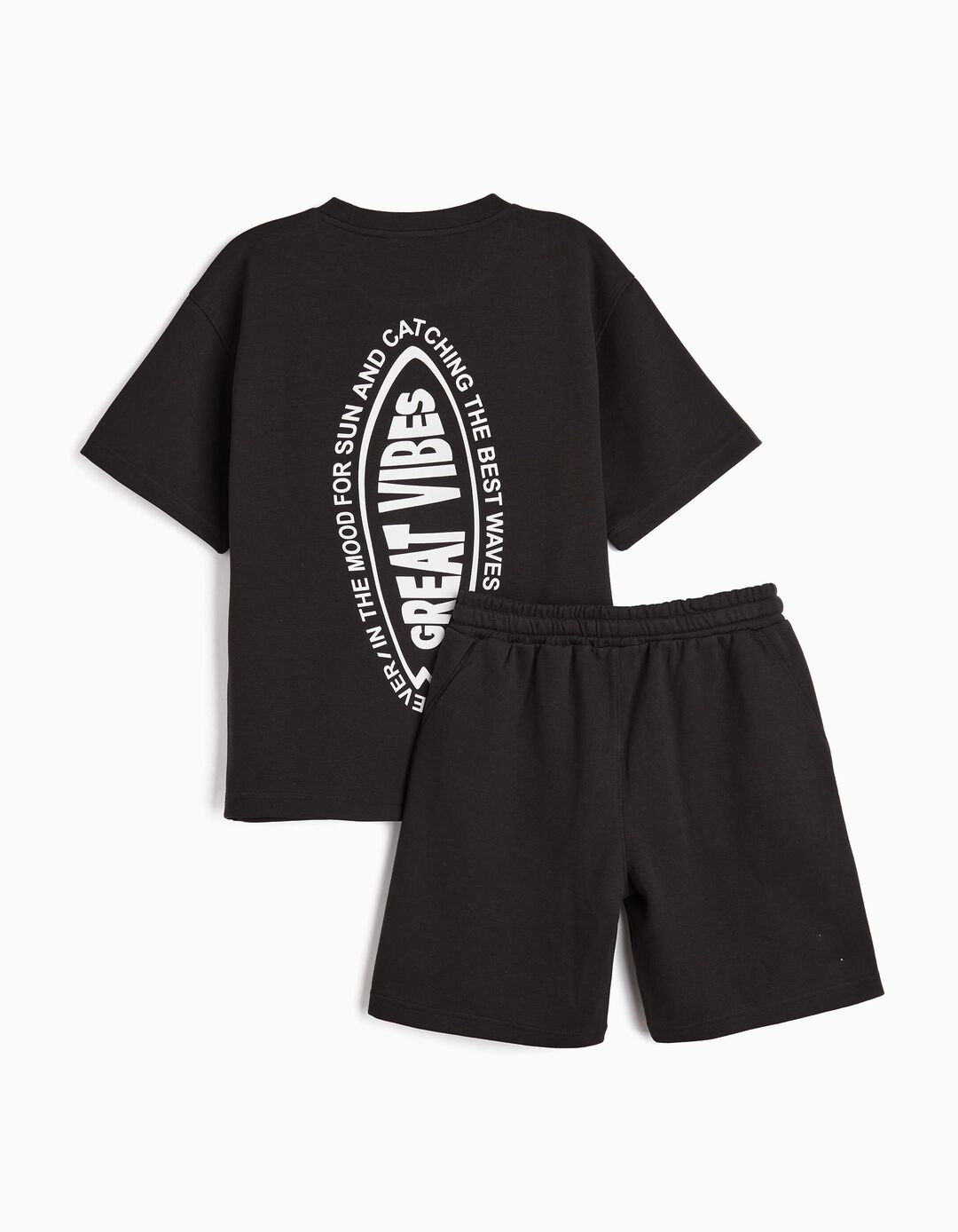 Conjunto T-Shirt e Calções, Menino, Preto