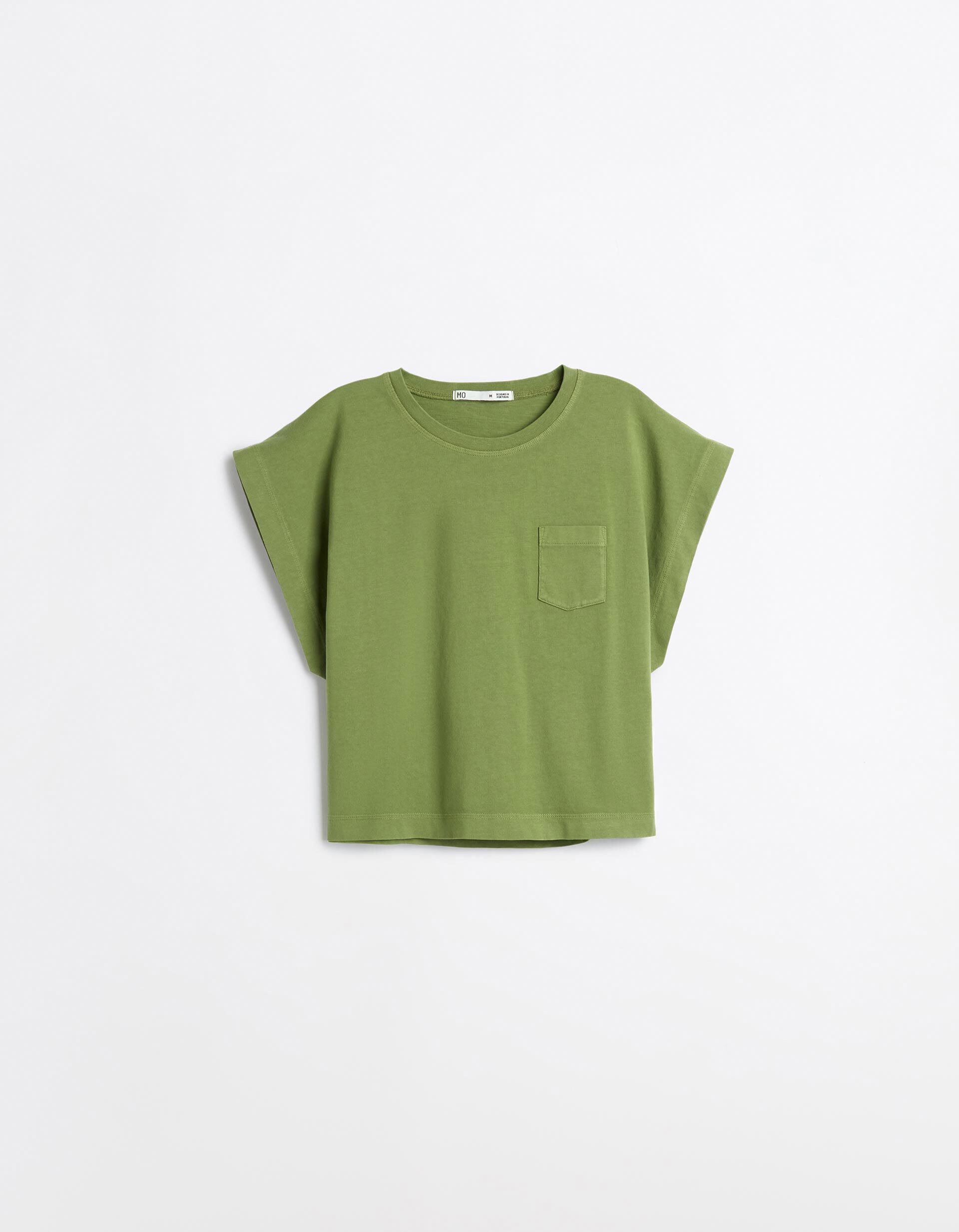 Comprar Online T-shirt Com Bolso, Mulher, Verde