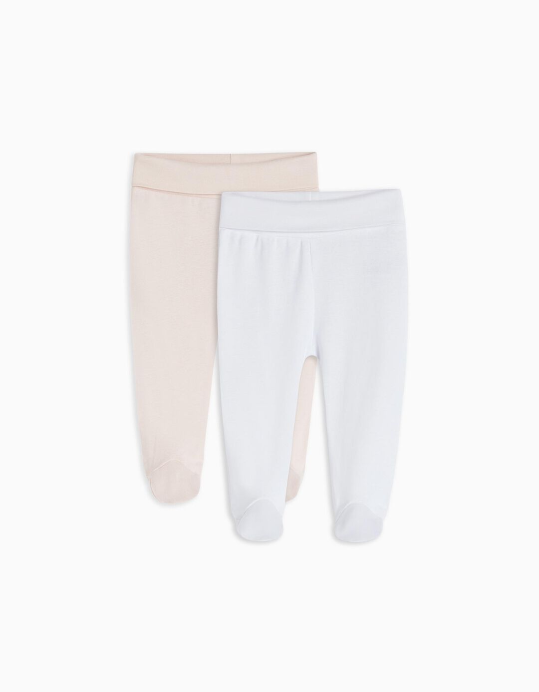 Pack 2 Calças com Pés, Bebé Menina, Multicor