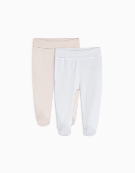 Comprar Online Pack 2 Calças com Pés, Bebé Menina, Multicor