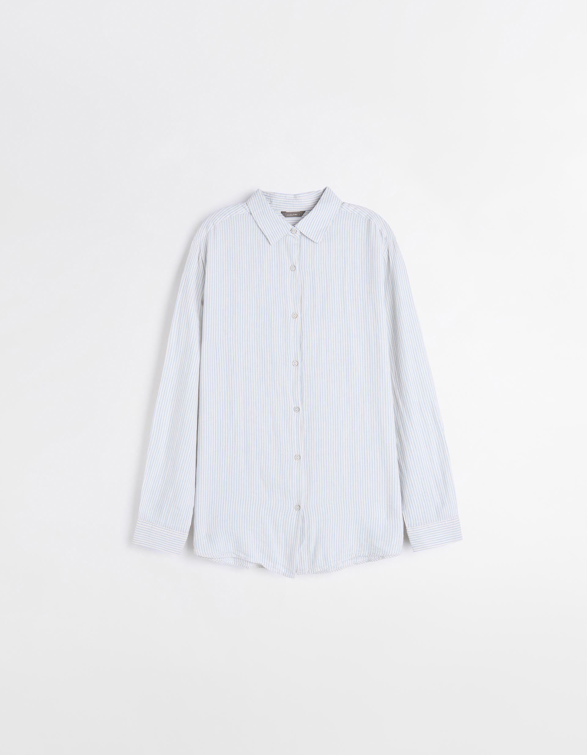 Comprar Online Camisa com Linho, Mulher, Azul