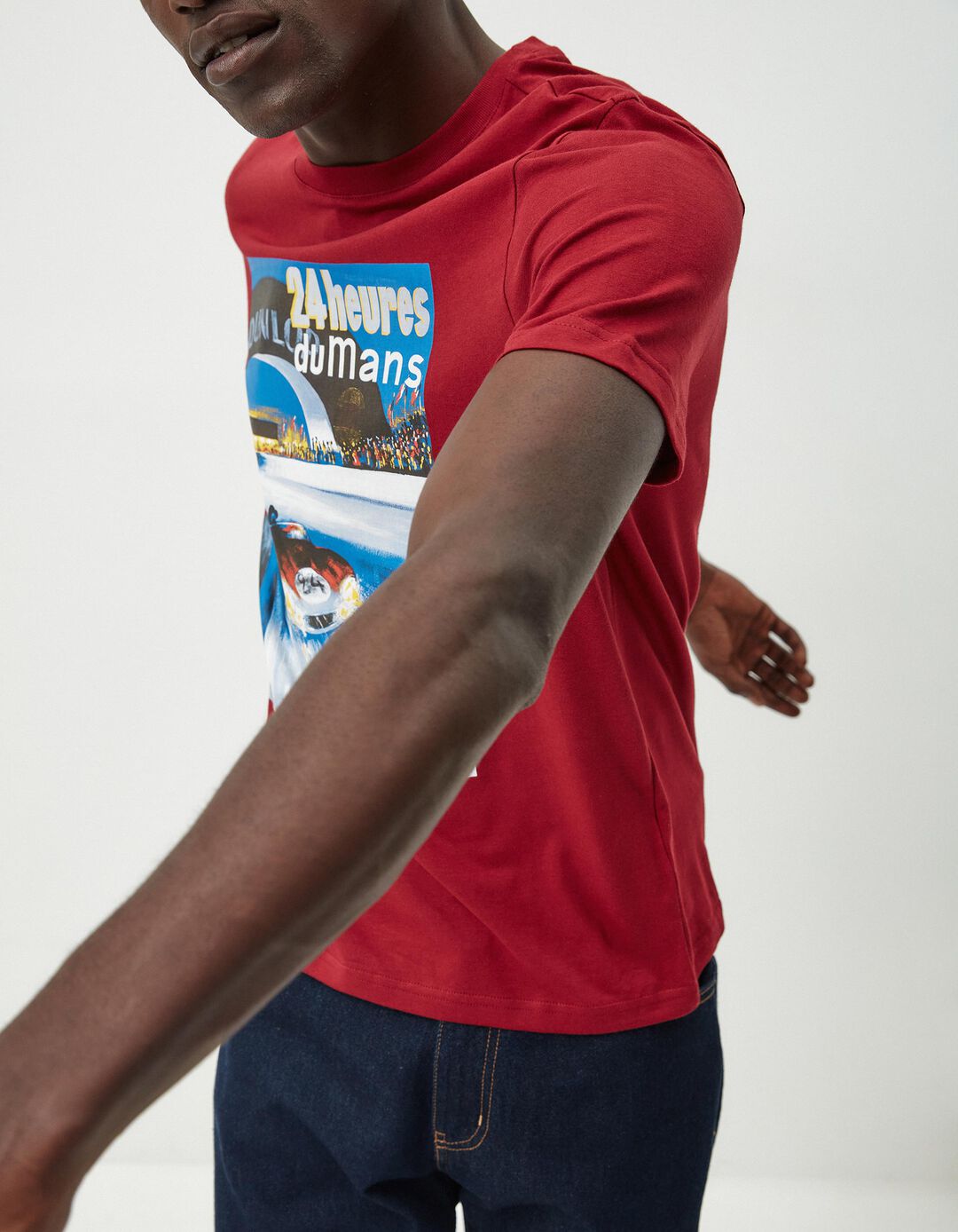 T-shirt Estampado, Homem, Vermelho