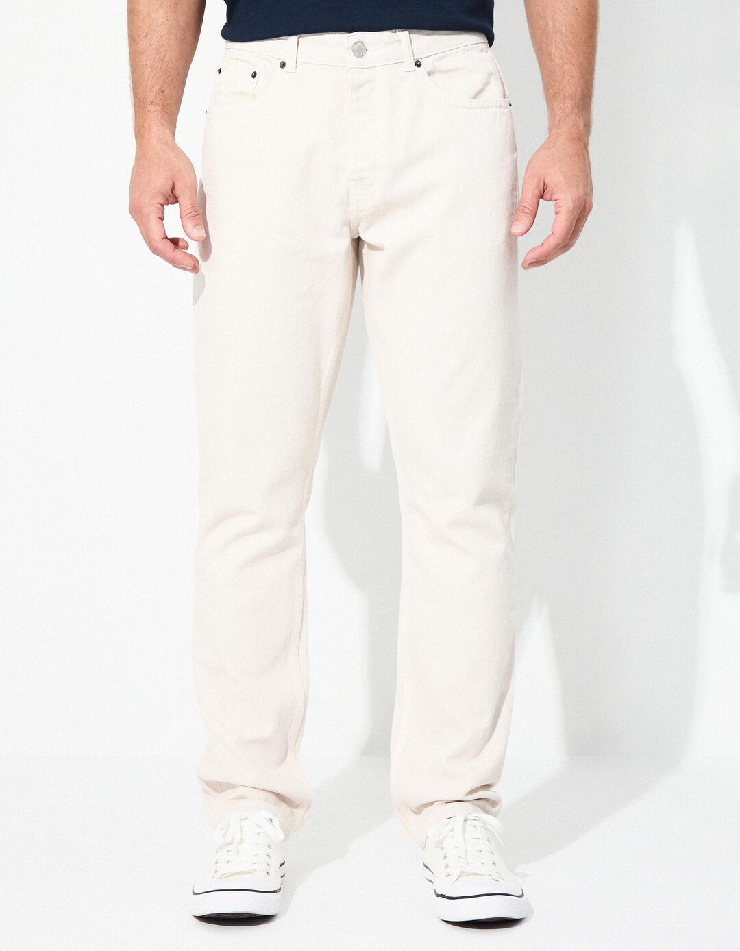 Jeans Slim-fit, Homem, Bege Claro 