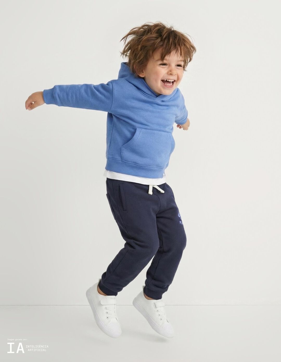 Sweatshirt com Capuz, Menino, Azul