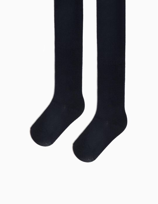 Comprar Online Pack 2 Pares de Collants, Menina, Azul Escuro