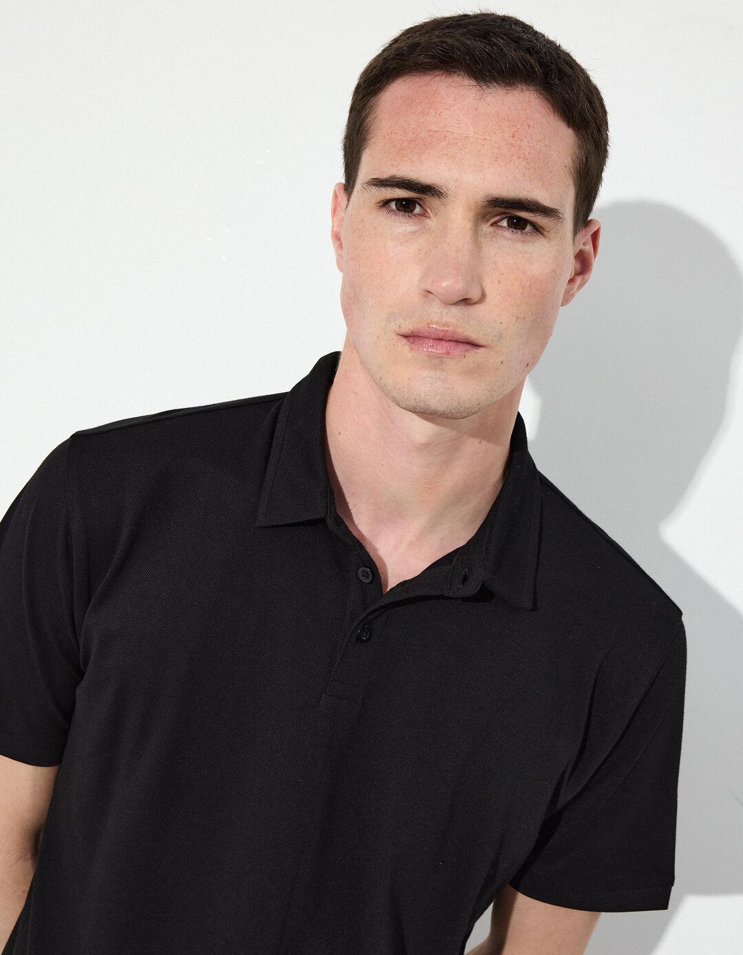 Polo Coolmax®, Homem, Preto