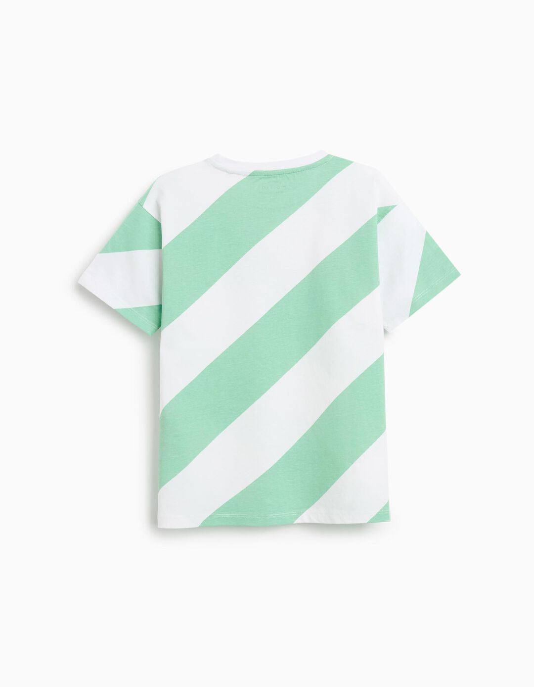 T-shirt Riscas, Menino, Verde Claro 