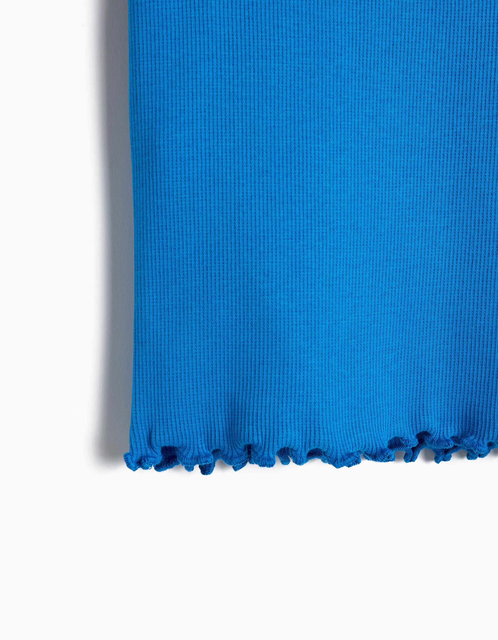 Comprar Online T-shirt Bordado Flor, Menina, Azul
