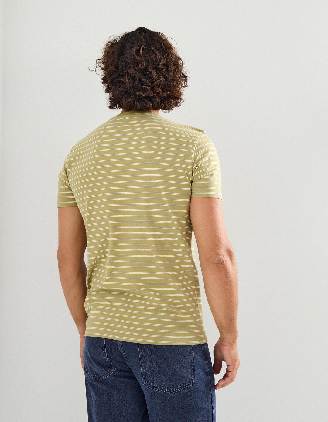 T-shirt Riscas, Homem, Verde
