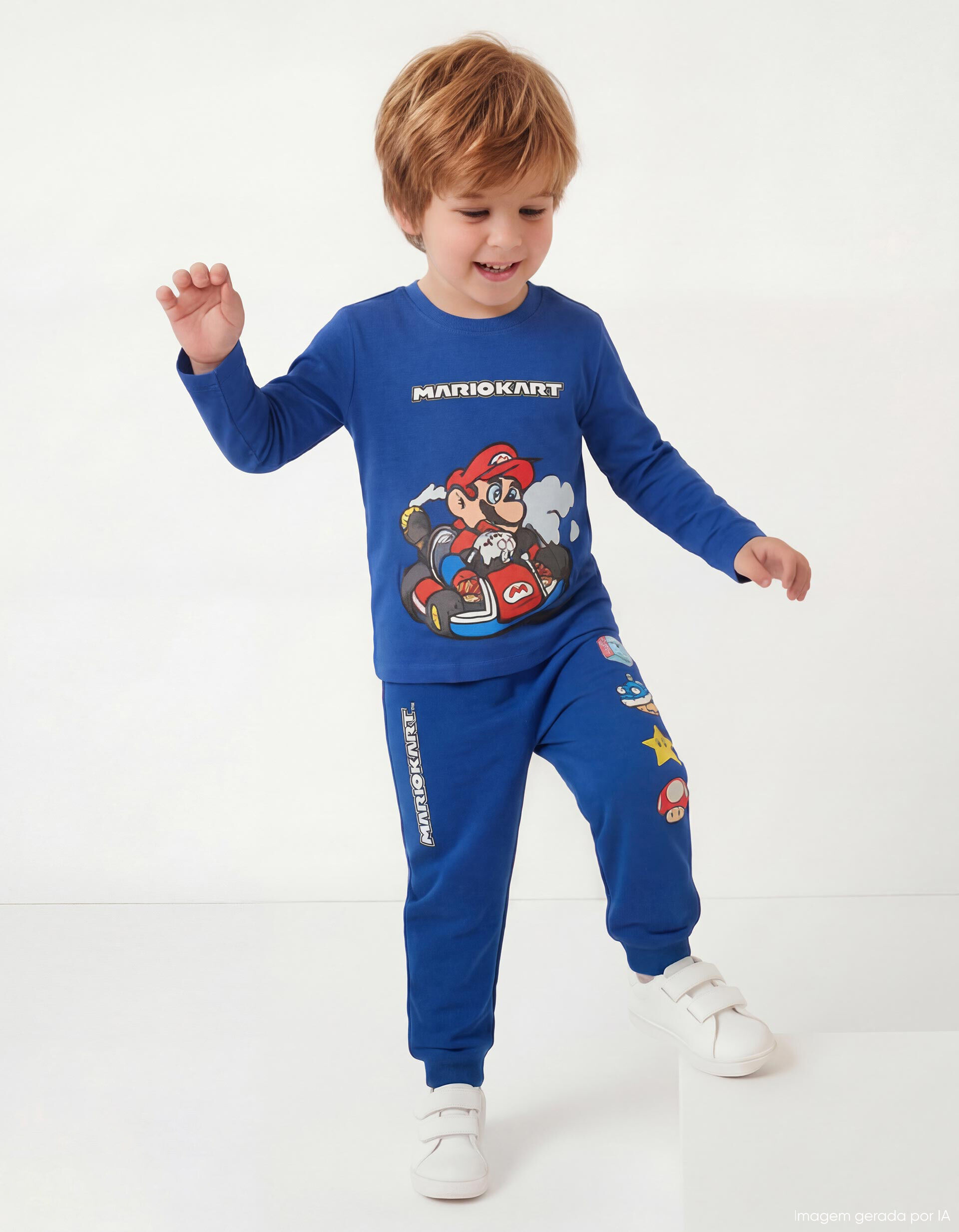 Comprar Online Cal&ccedil;as de Felpa 'Super Mario', Menino, Azul