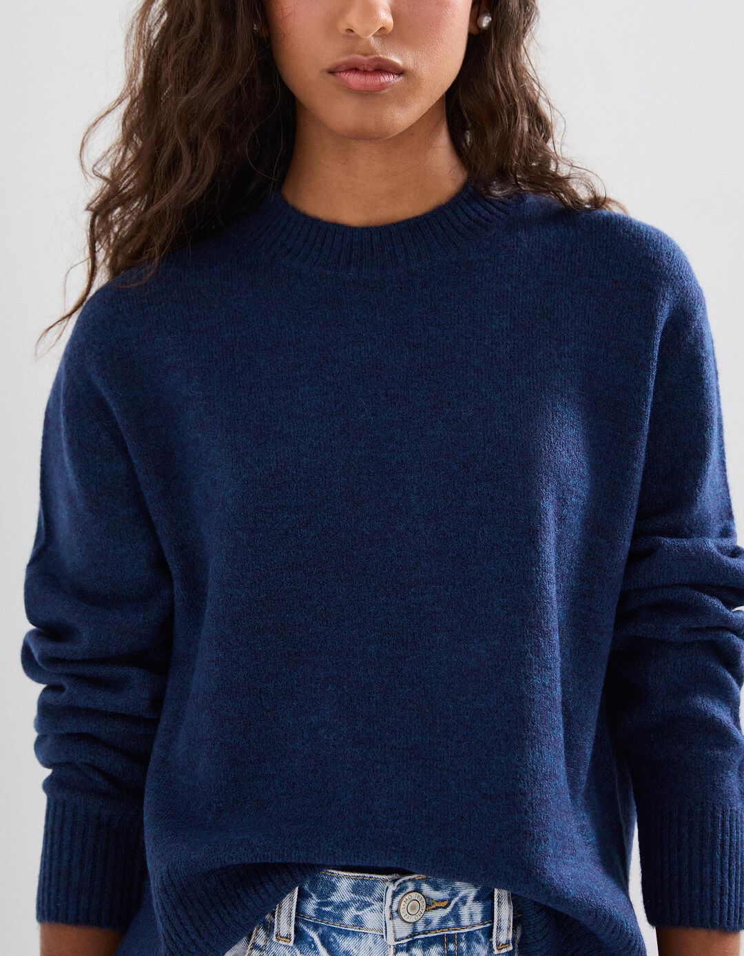 Camisola de Malha, Mulher, Azul