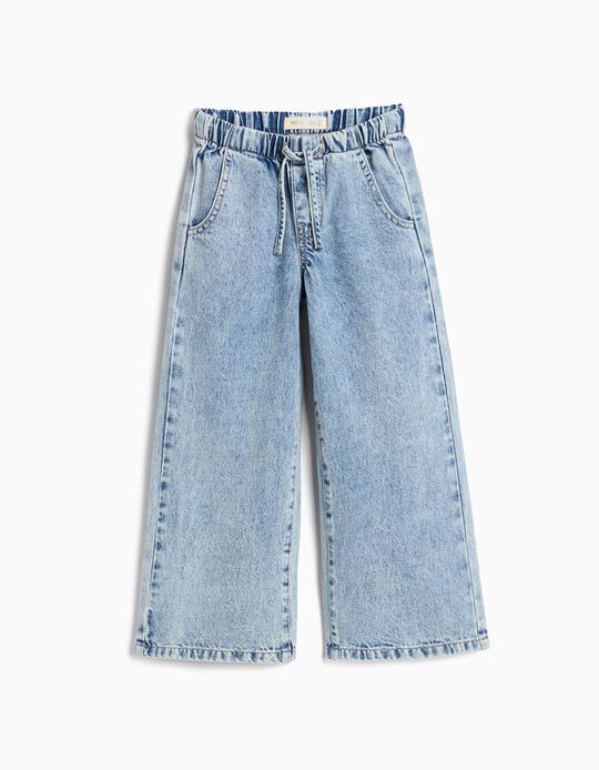 Comprar Online Cal&ccedil;as de Ganga Wide Leg, Menina, Azul Claro