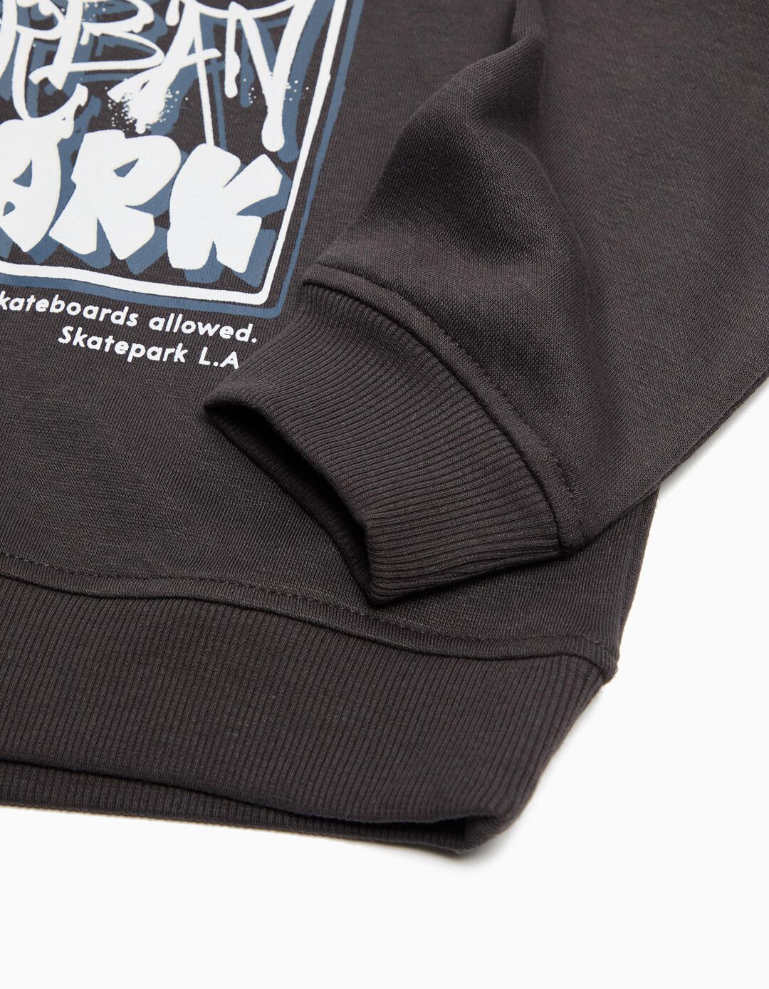 Sweatshirt de Felpa Estampado, Menino, Branco