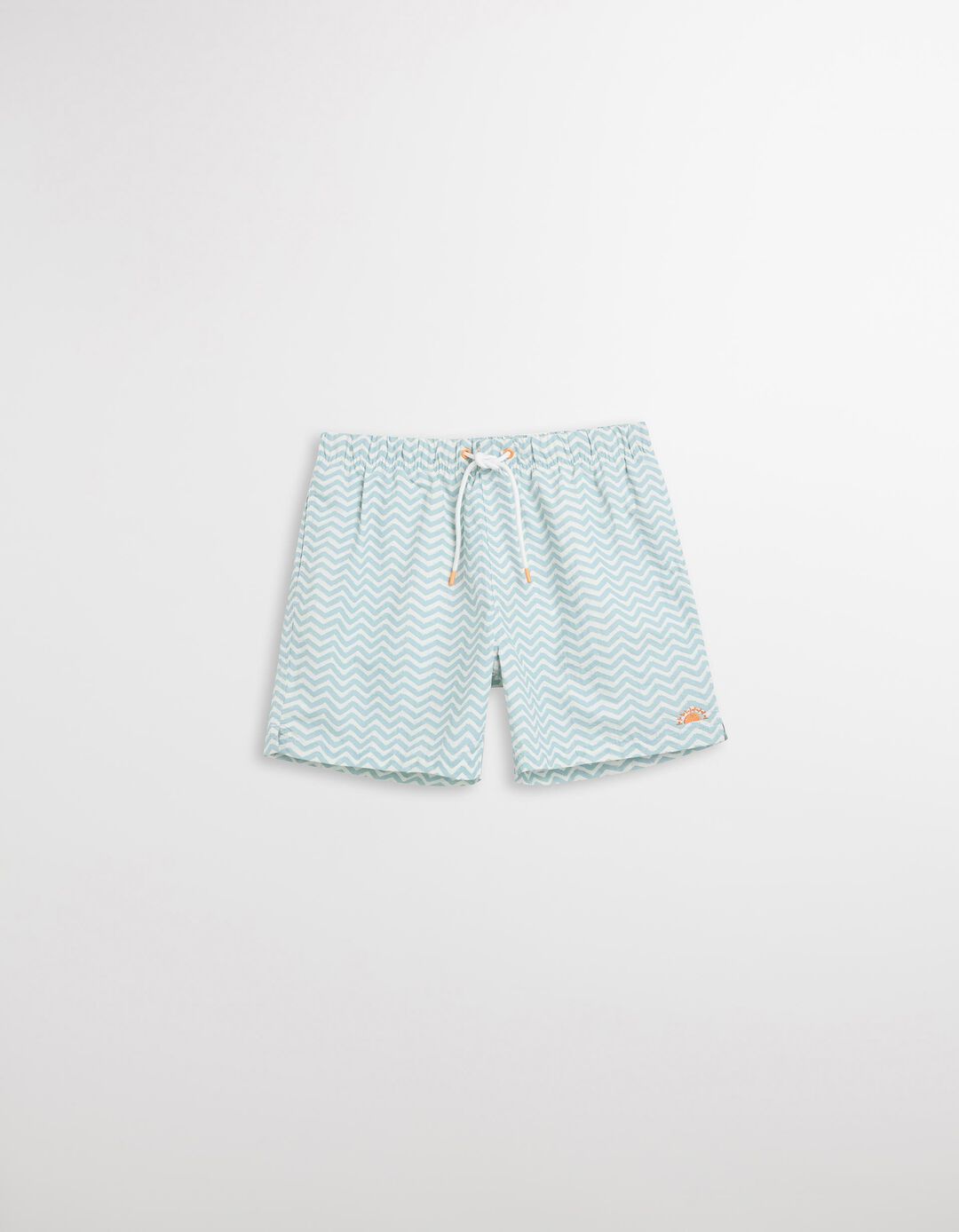 Calções de Banho com Ondas, Homem, Azul Claro