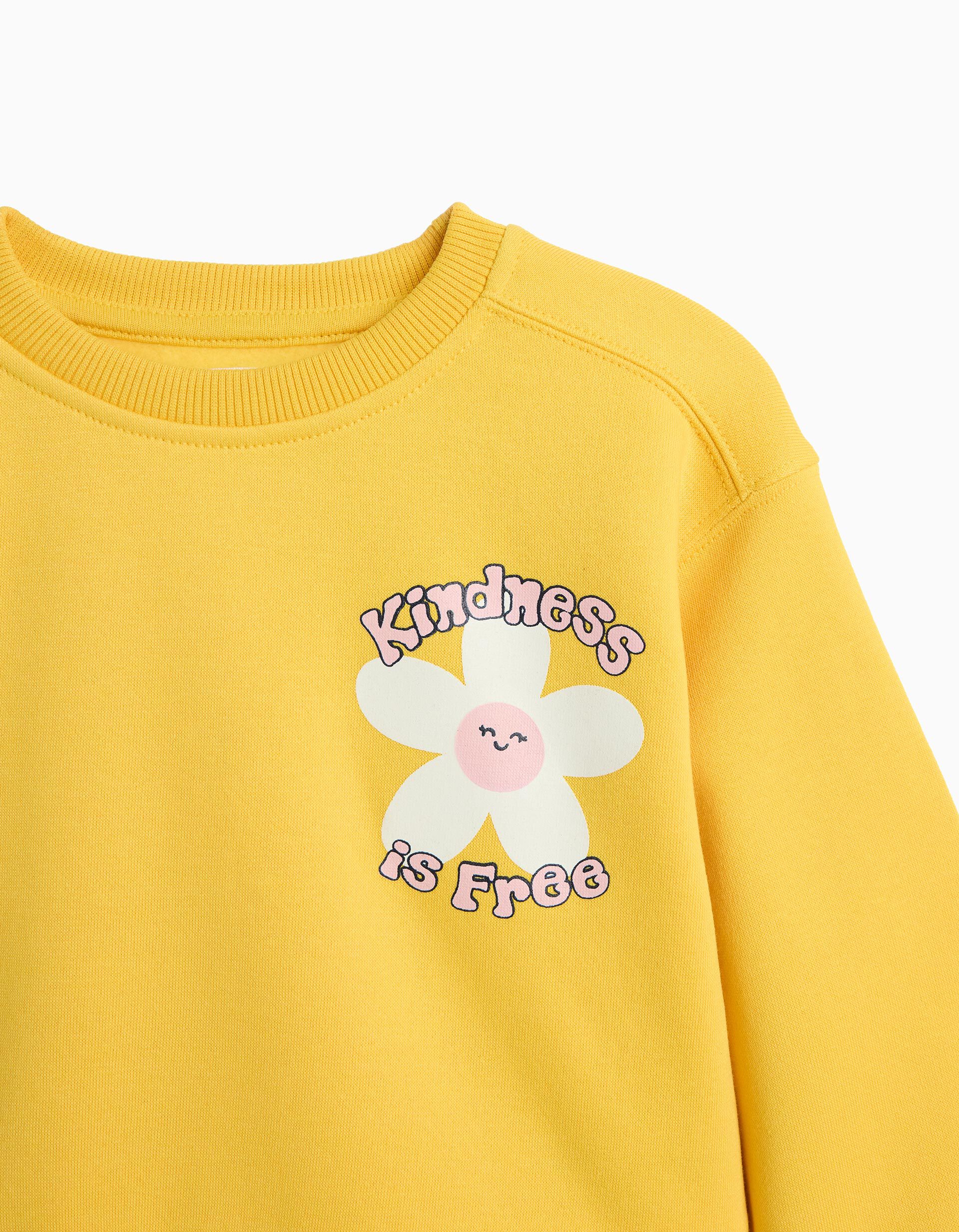 Comprar Online Sweatshirt De Felpa Estampada, Menina, Amarelo