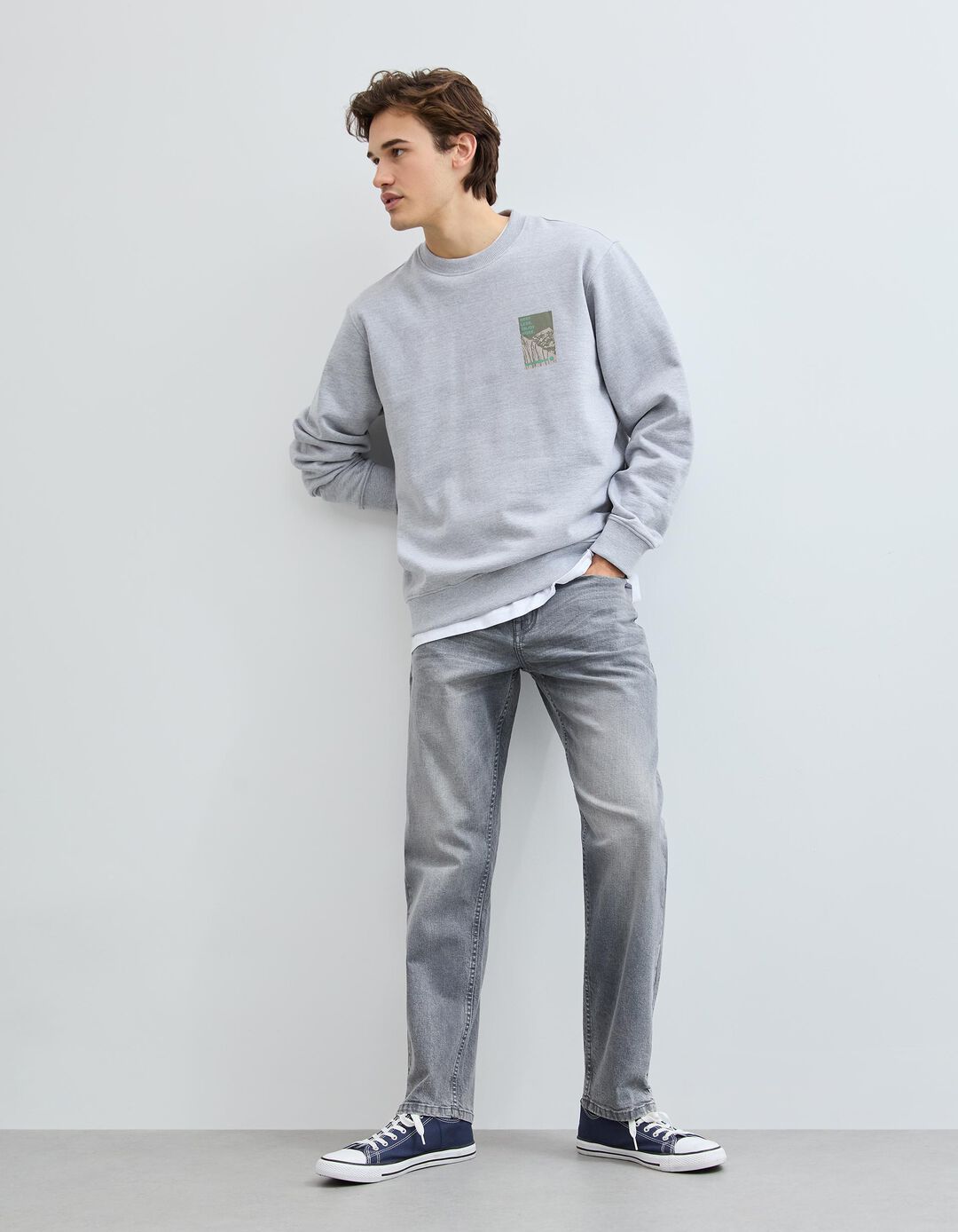 Cal&ccedil;as de Ganga 'Tapered Fit', Homem, Cinzento