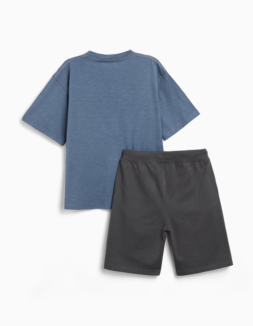 Conjunto T-Shirt e Calções, Menino, Cinzento Escuro 