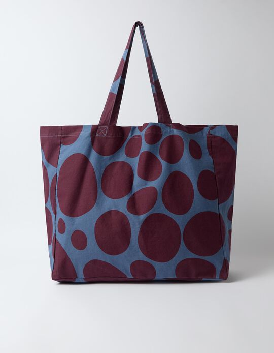 Comprar Online Tote Bag &Agrave;s Bolinhas, Mulher, Azul