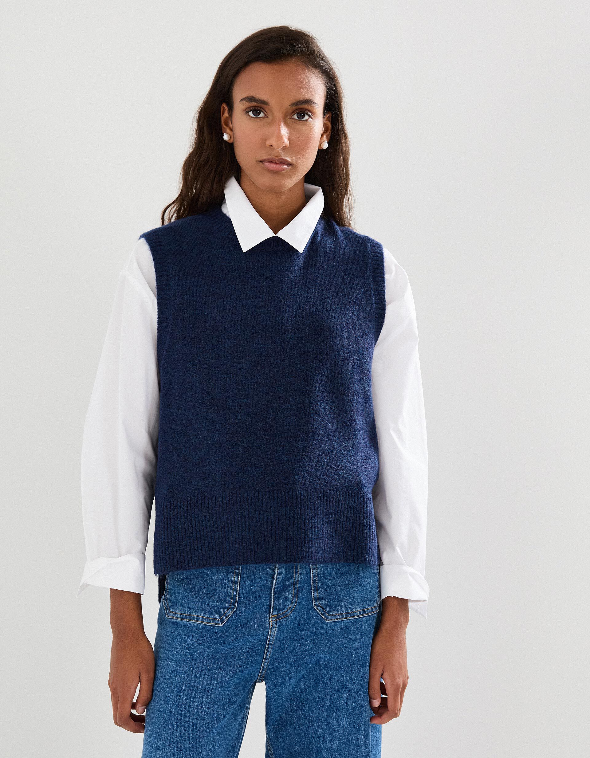 Comprar Online Colete de Malha, Mulher, Azul