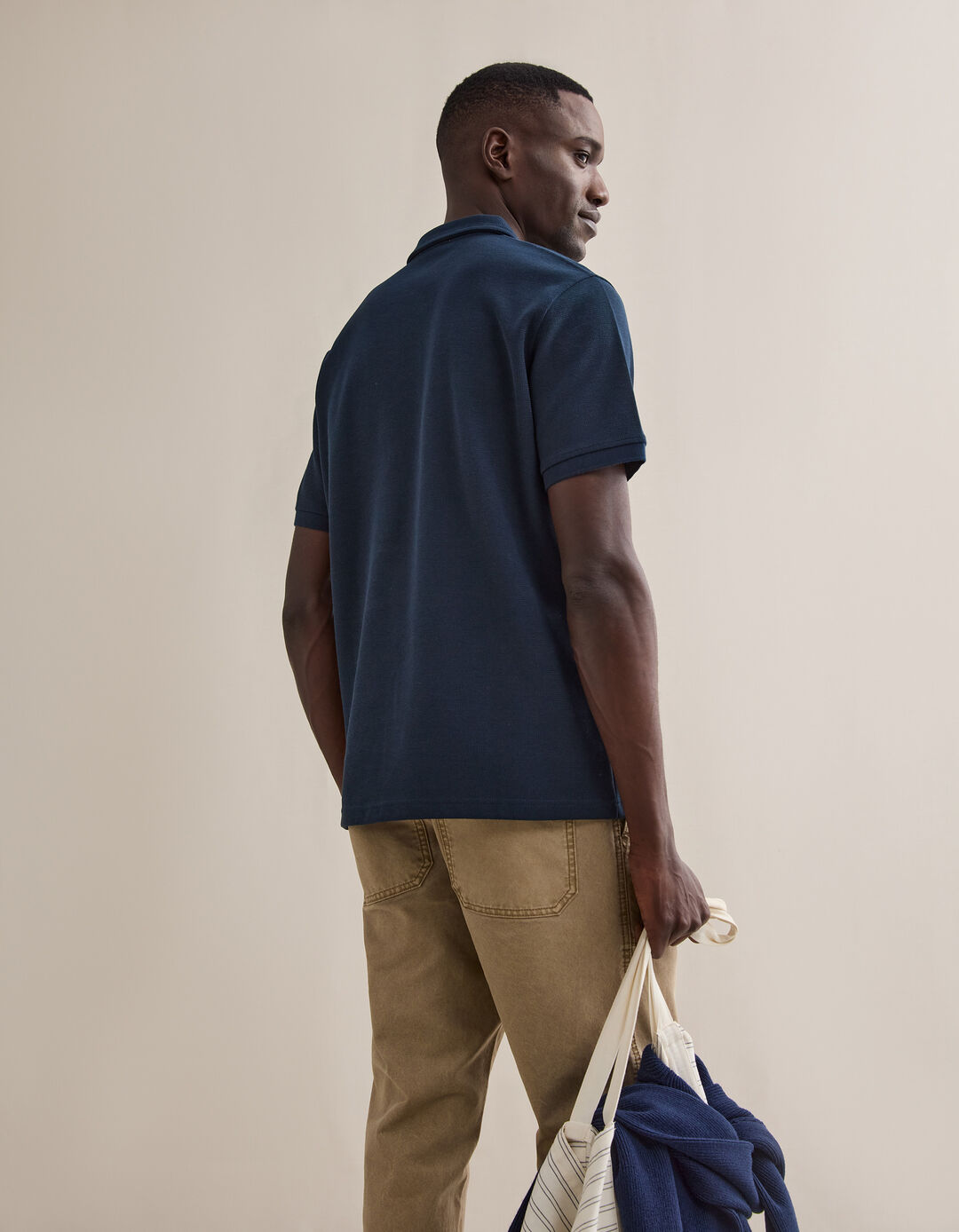 Polo Waffle, Homem, Azul Escuro