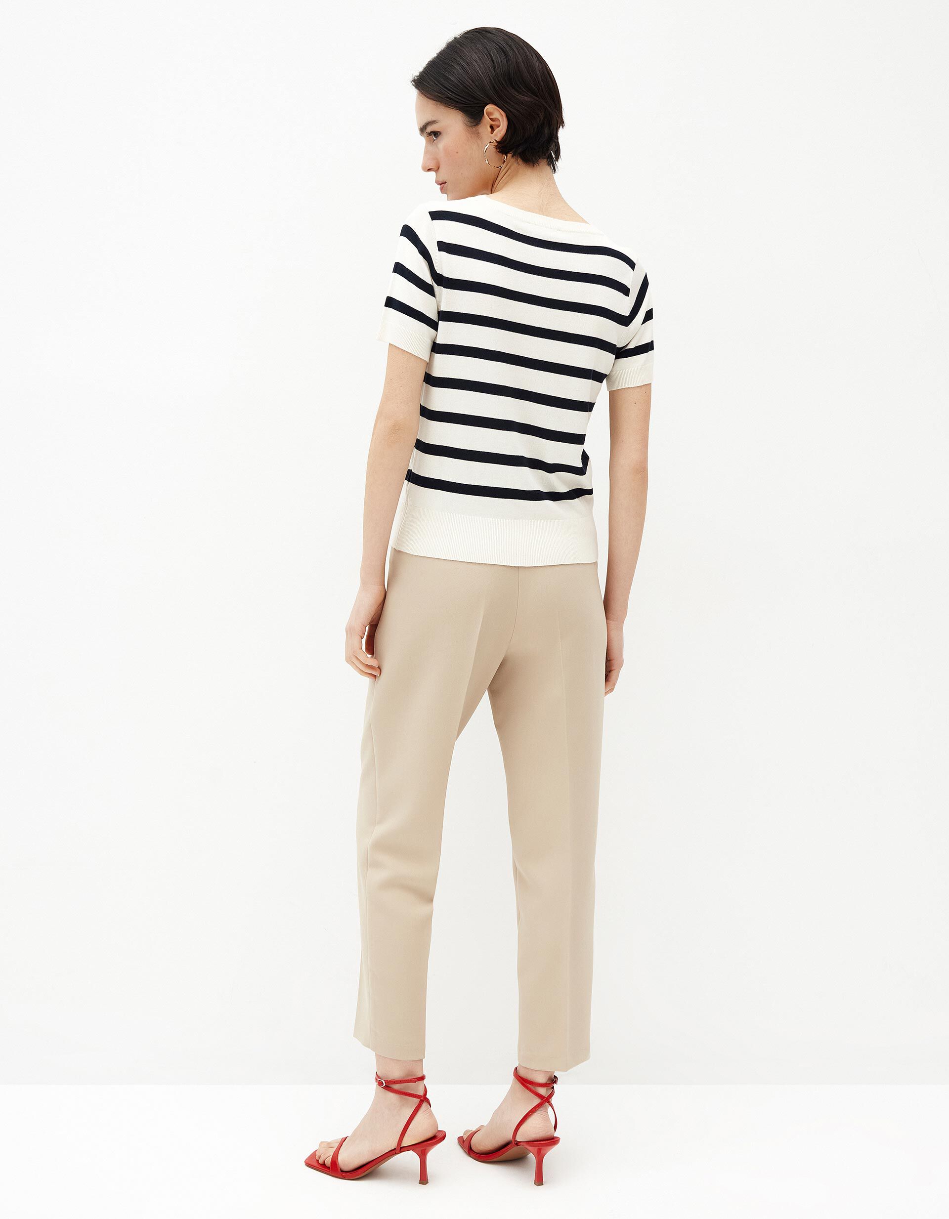 Comprar Online Cal&ccedil;as Cintura Subida, Mulher, Bege