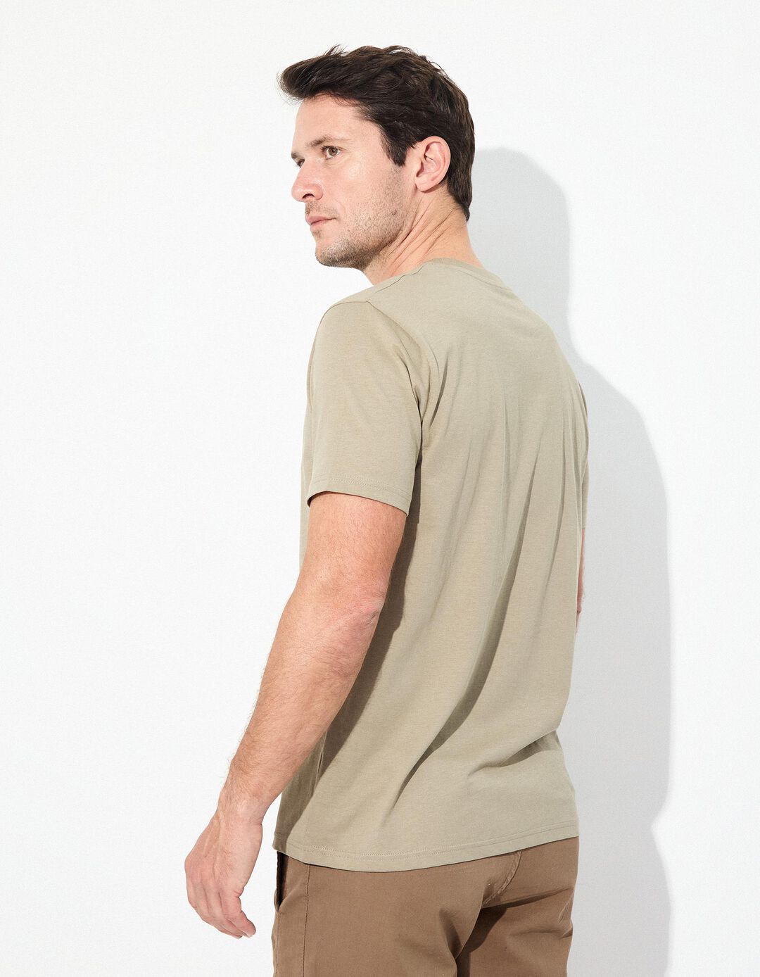 T-shirt Jersey, Homem, Bege Escuro