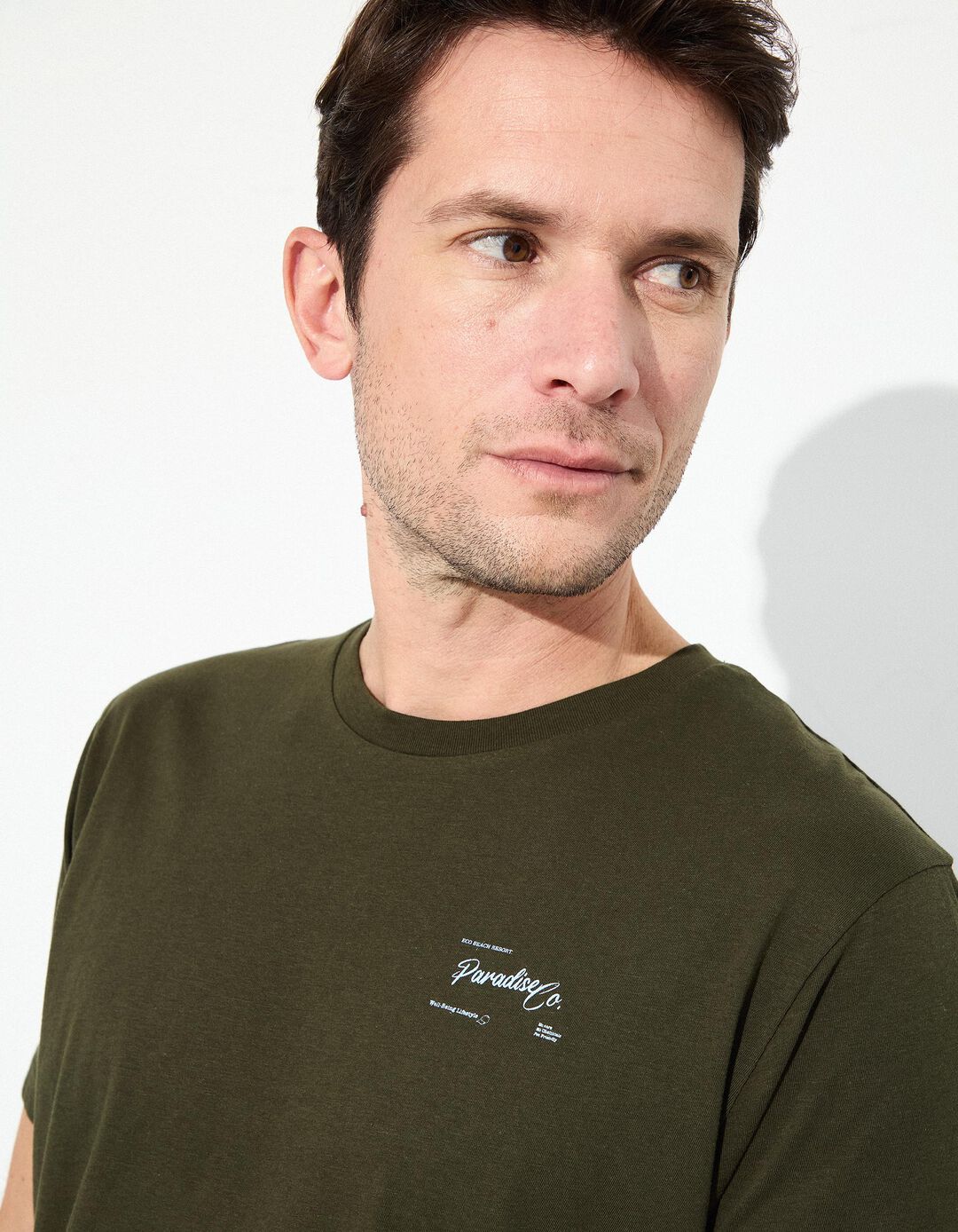 T-shirt Jersey, Homem, Verde Escuro 