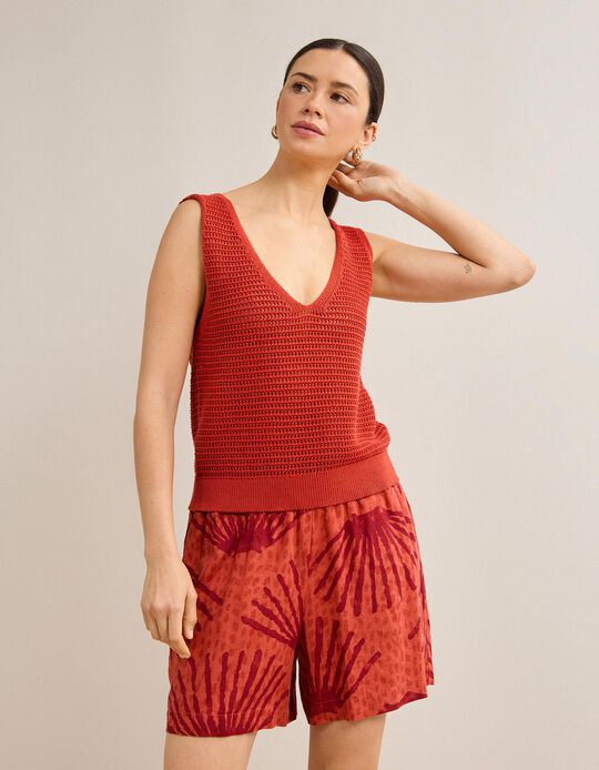 Comprar Online Top Com Al&ccedil;as, Mulher, Vermelho Escuro