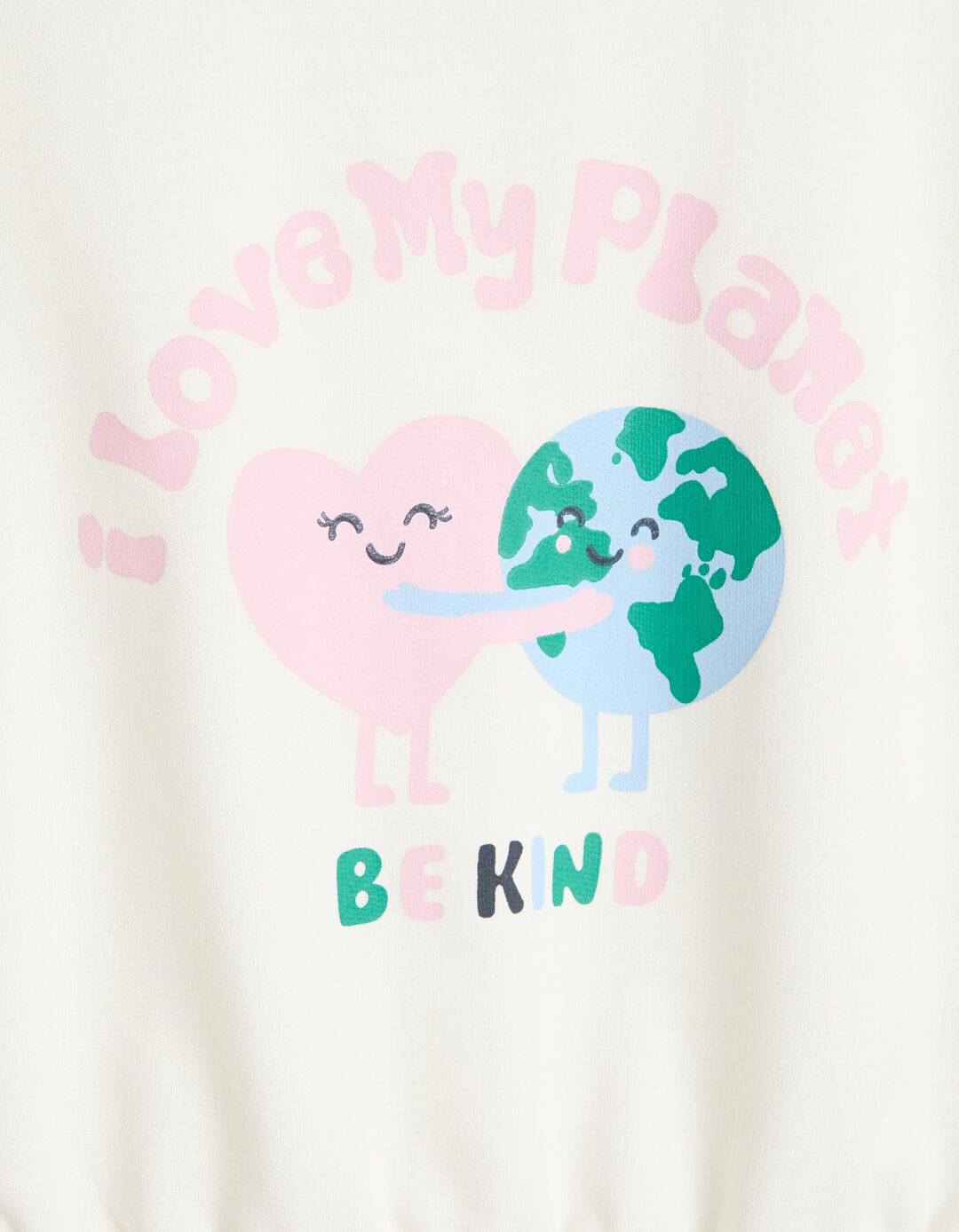 Sweatshirt De Felpa Estampada, Menina, Branco