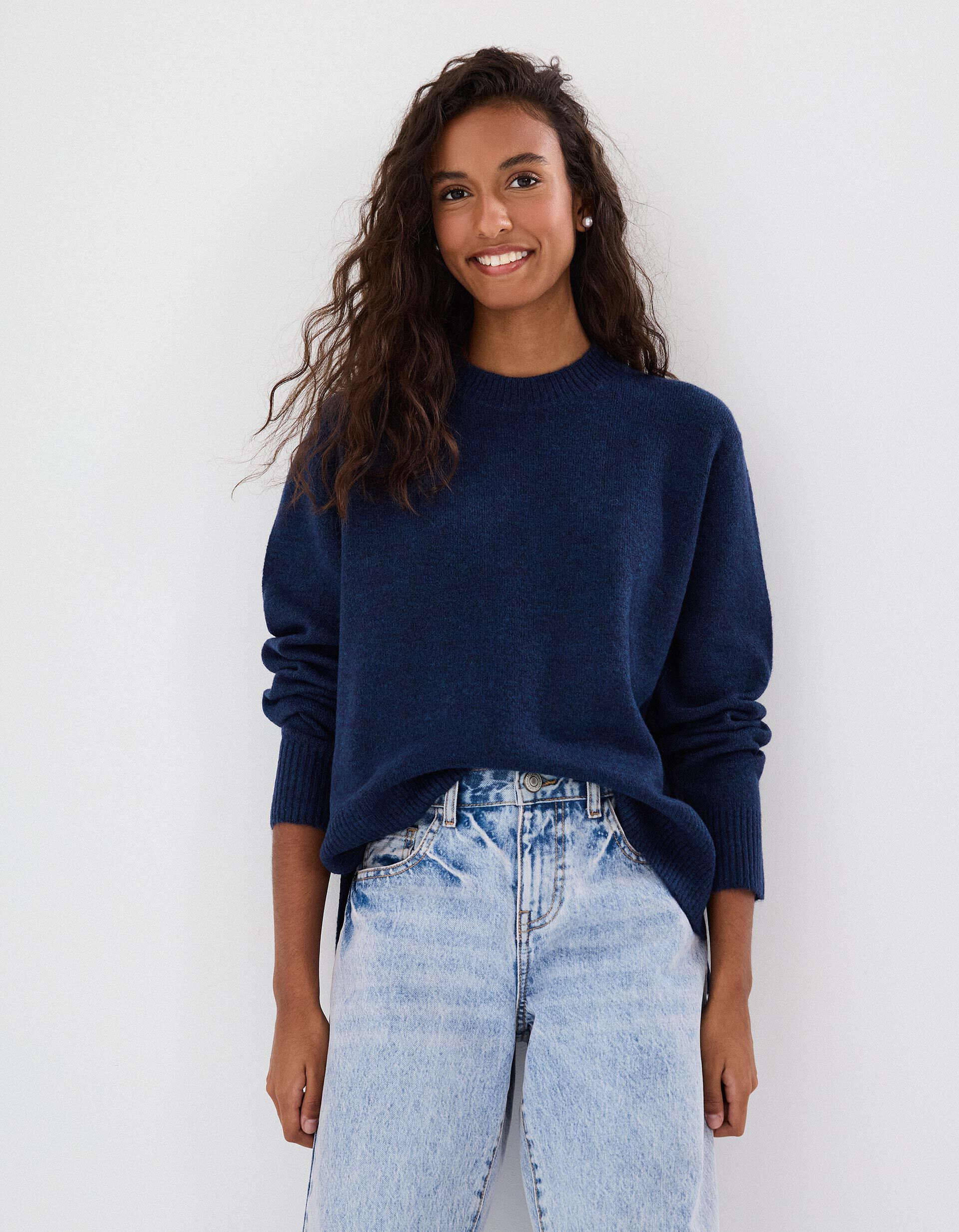 Comprar Online Camisola de Malha, Mulher, Azul