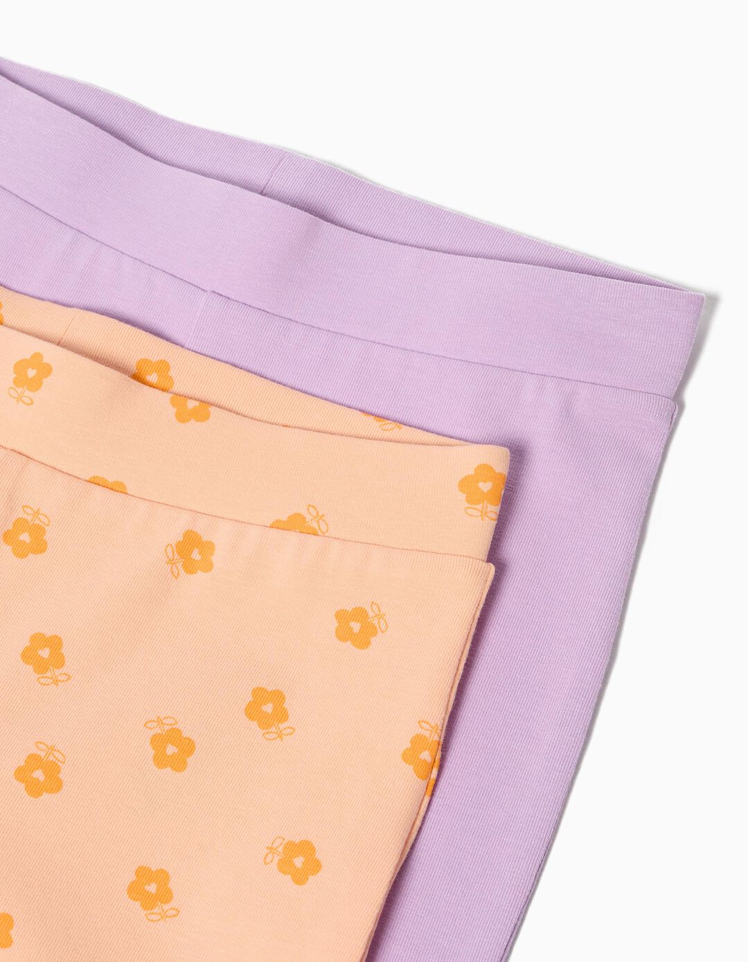Pack 2 Leggings Cycling, Menina, Coral Claro 