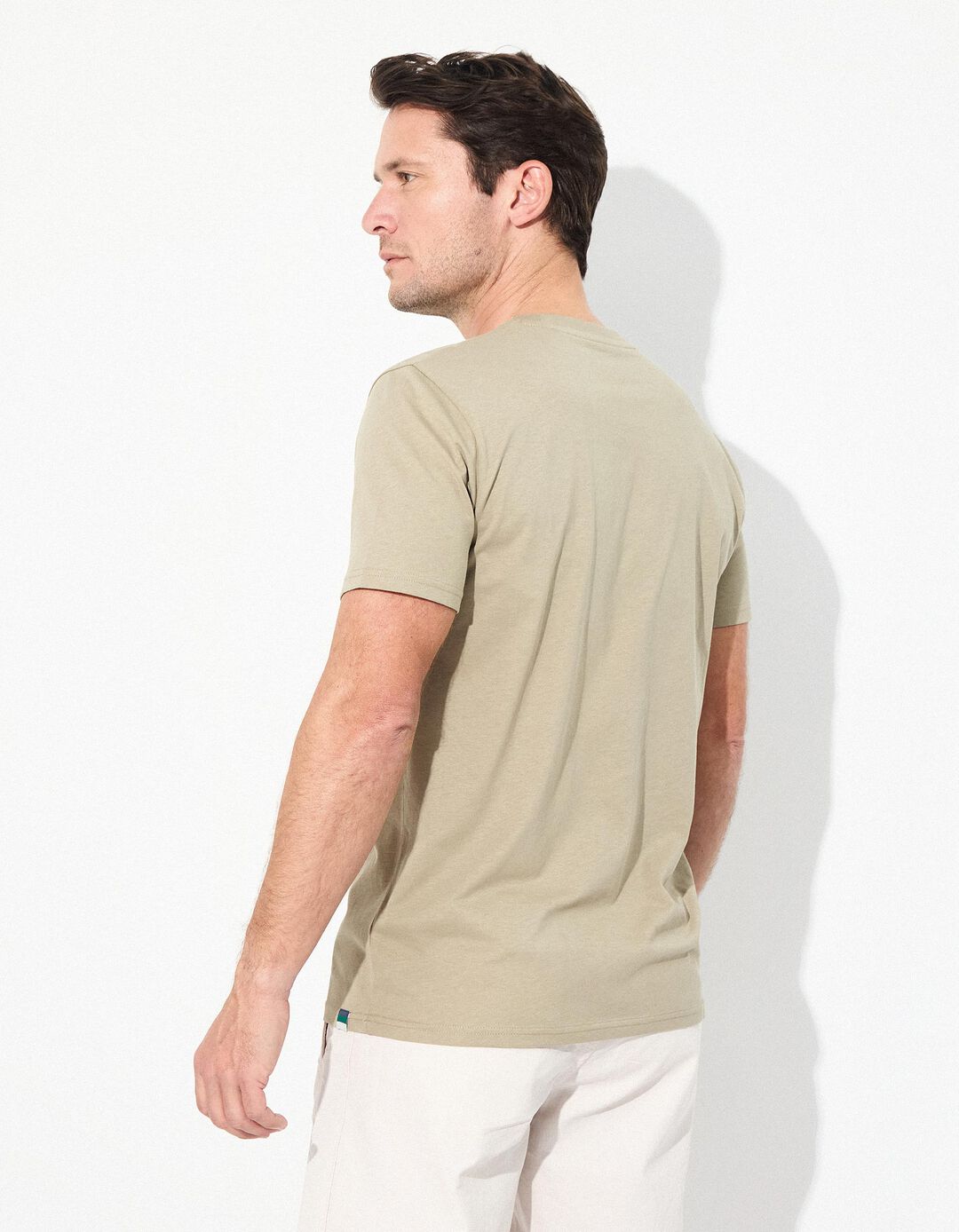 T-shirt Bolso, Homem, Bege Escuro