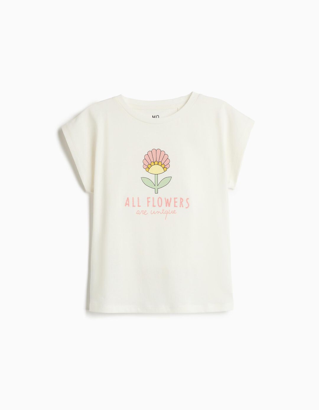 T-shirt Estampada, Menina, Branco