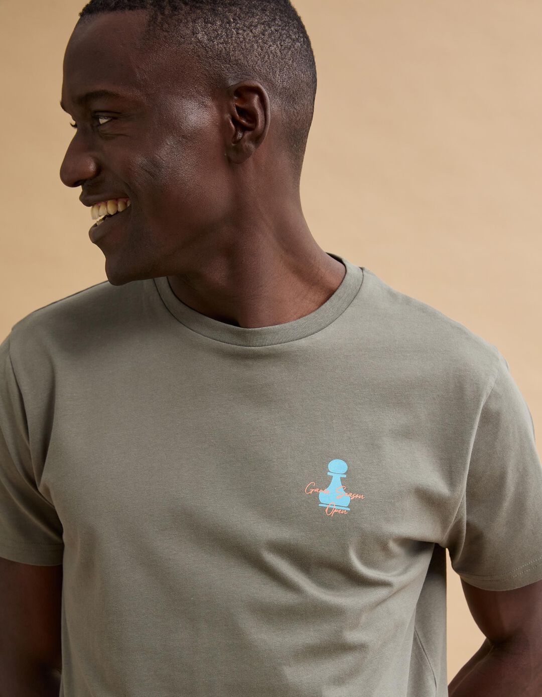 T-shirt Estampada, Homem, Verde Escuro