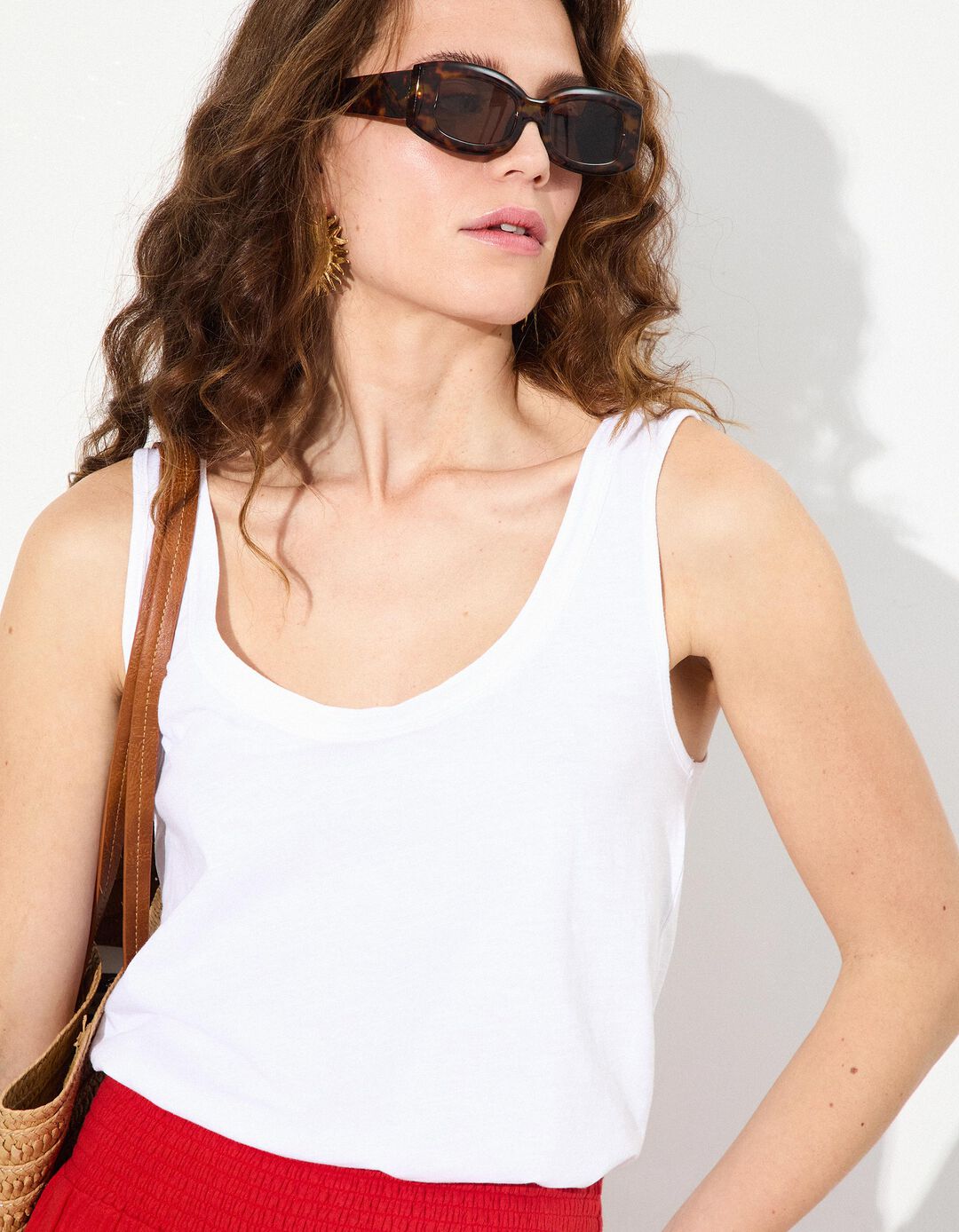 Top, Mulher, Branco