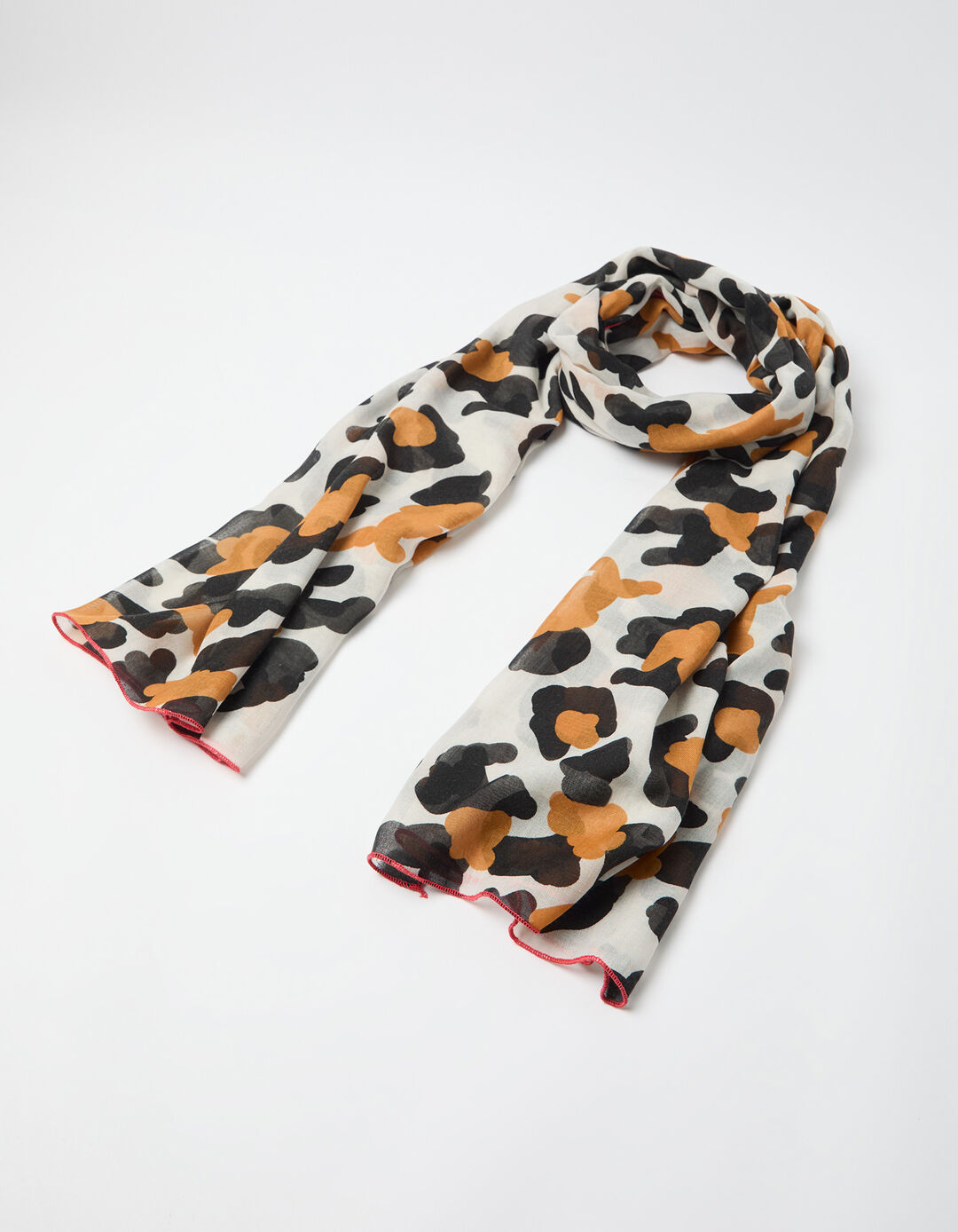 Cachecol Animal Print, Mulher, Bege