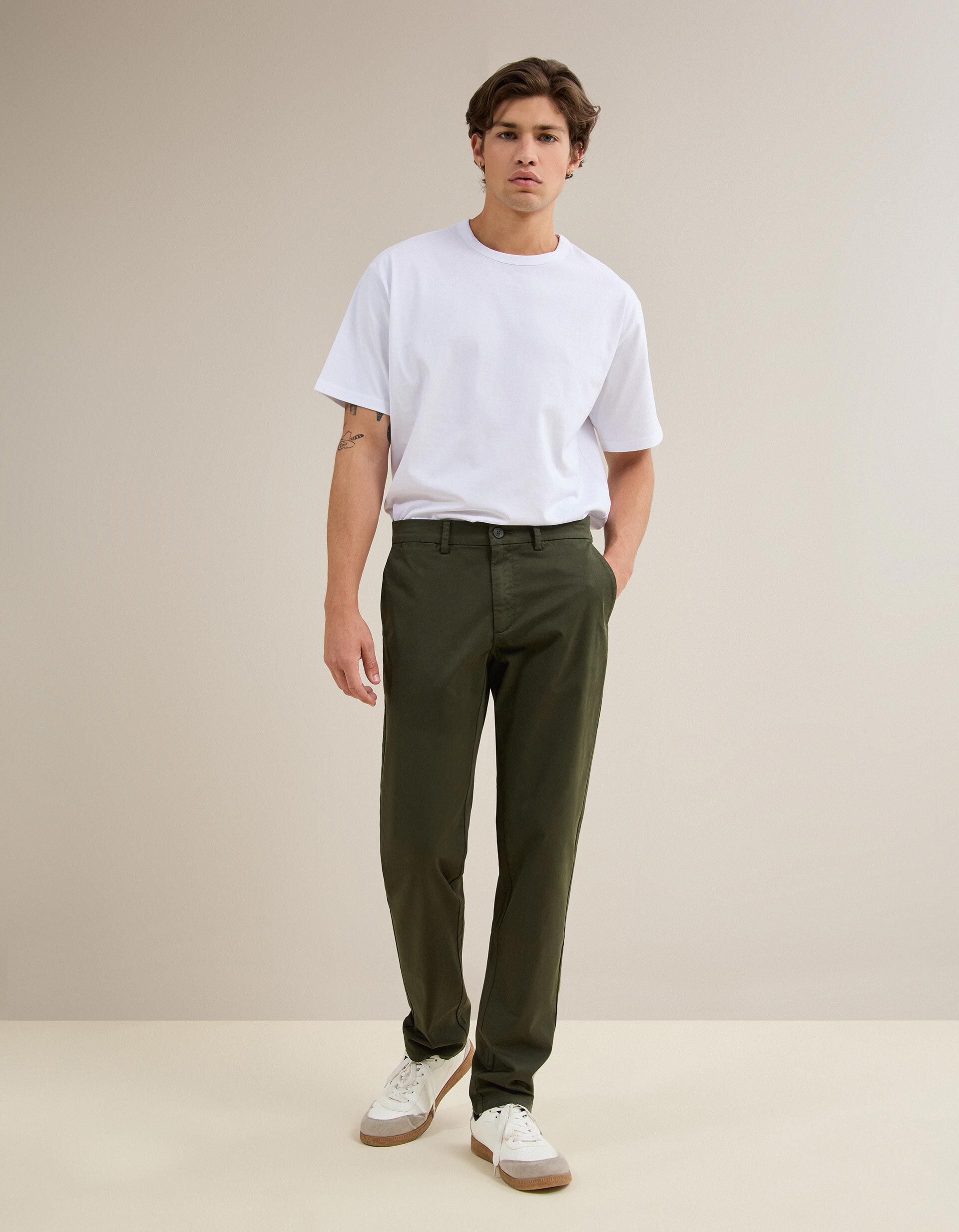Comprar Online Cal&ccedil;as Chino Slim, Homem, Verde Escuro