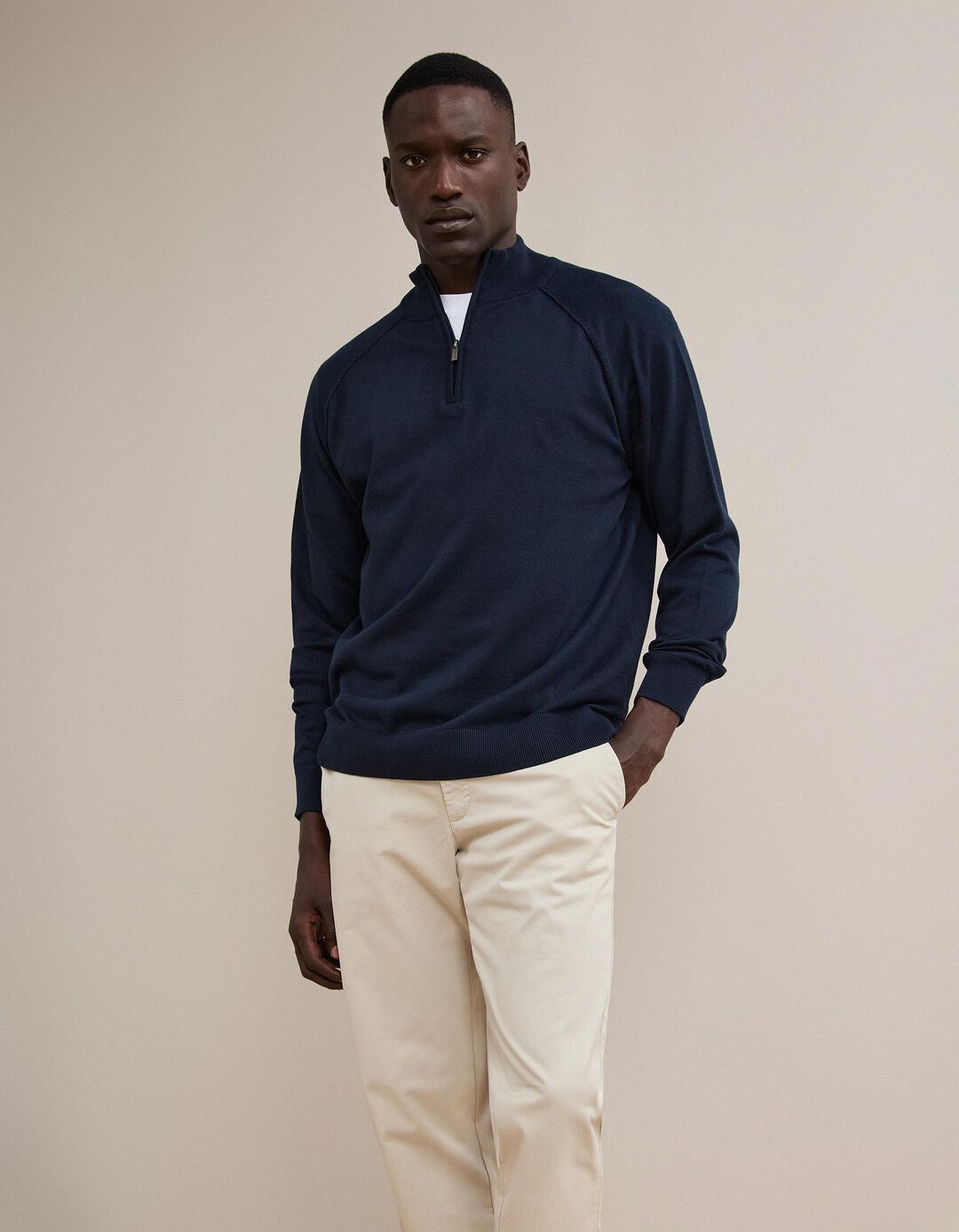 Camisola De Malha, Homem, Azul Escuro