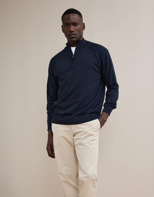 Comprar Online Camisola De Malha, Homem, Azul Escuro