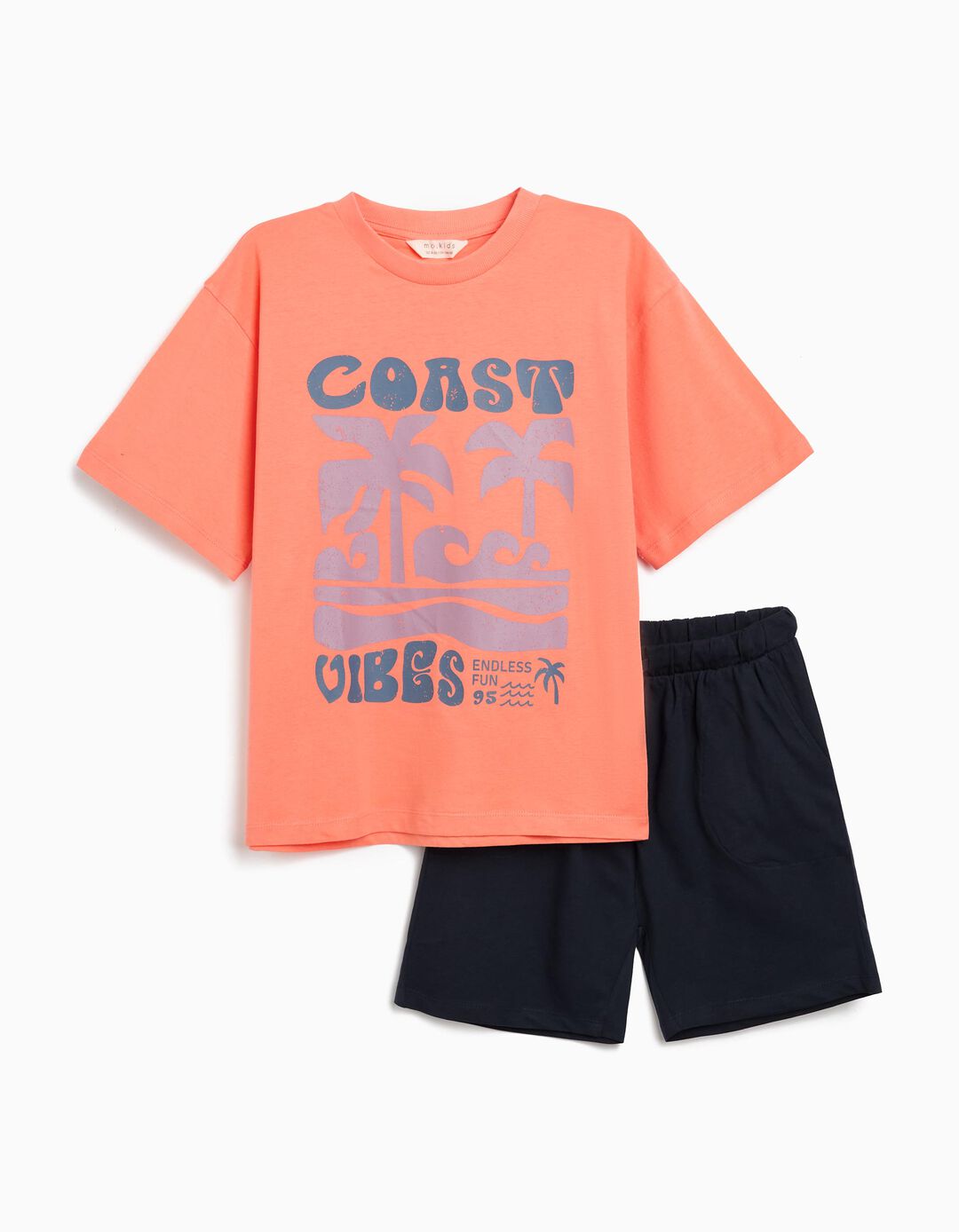 Conjunto T-Shirt e Calções, Menino, Laranja