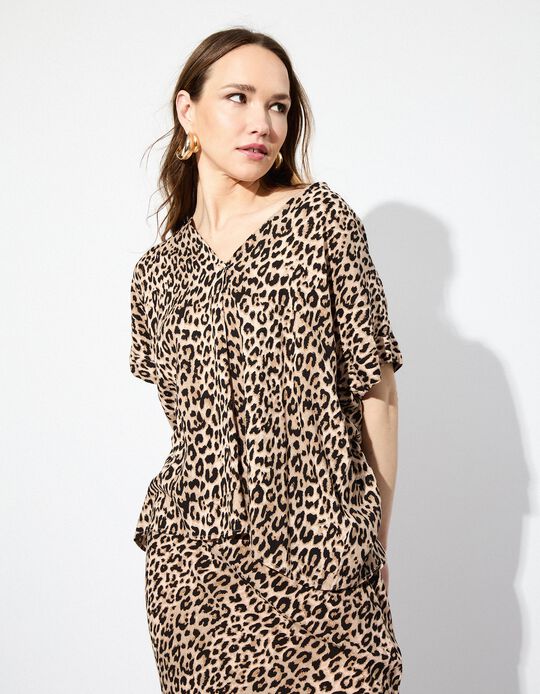 Comprar Online Blusa Animal Print, Mulher, Preto