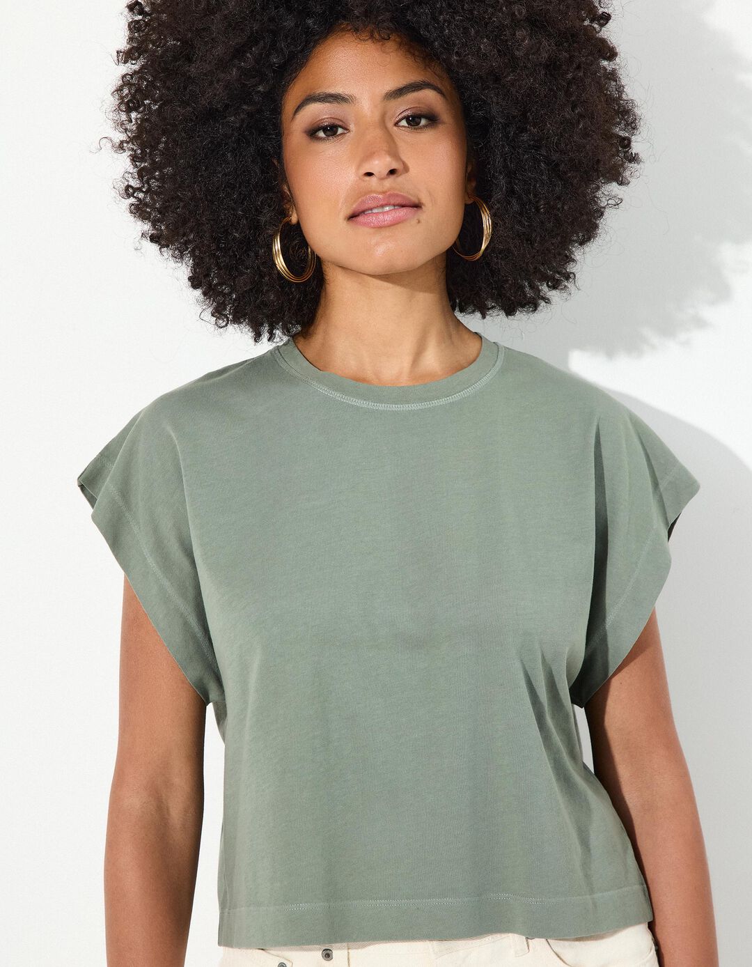 T-shirt, Mulher, Verde Claro 