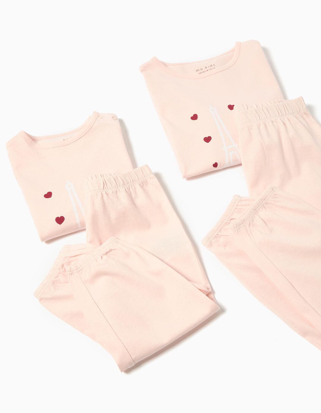 Pijama Jersey, Menina, Rosa Claro 