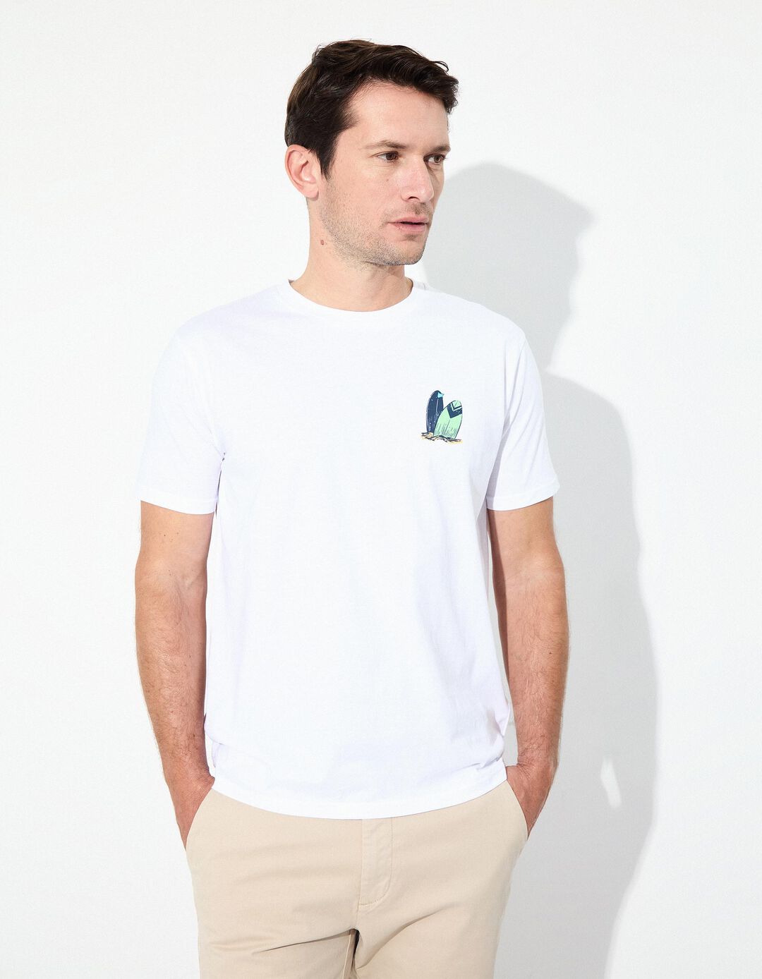 T-shirt Jersey, Homem, Branco